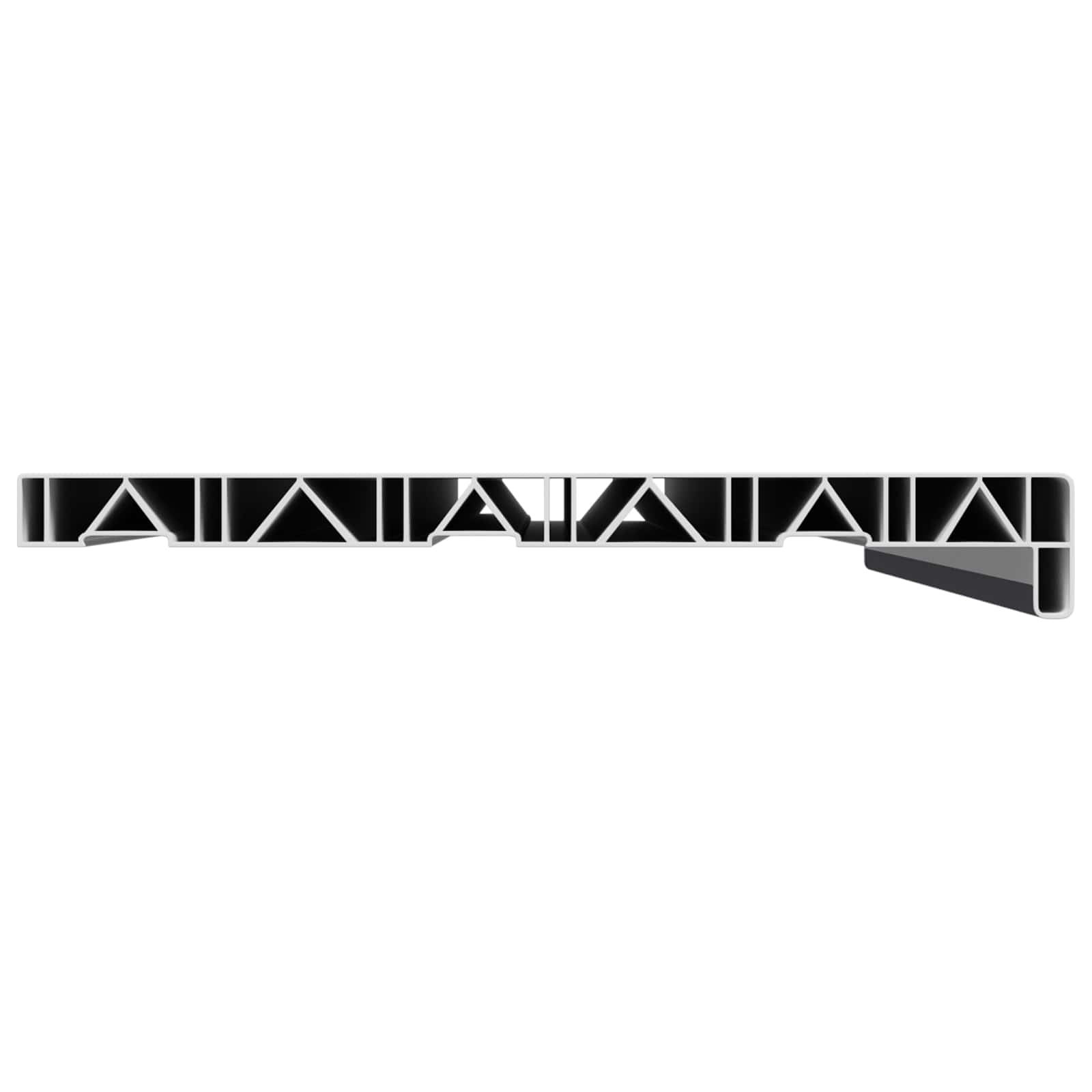 Prozorska klupčica Antracit s drvenim uzorkom 100 x 35 x 4,5 cm