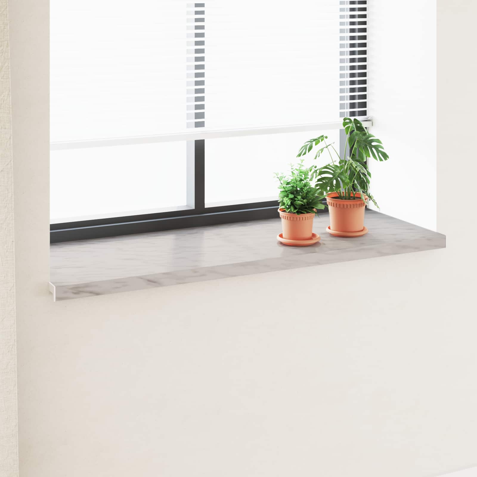 Prozorska klupčica Mramorna tekstura 140 x 50 x 4,5 cm PVC