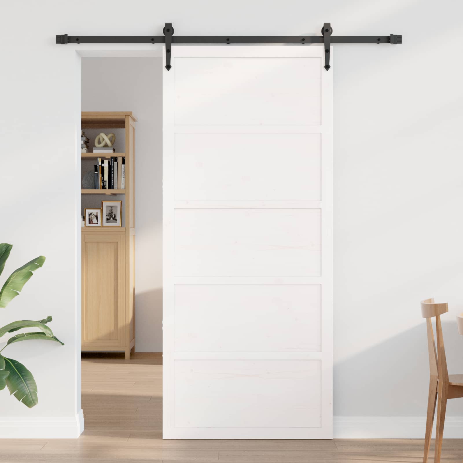 Vrata staje Bijela 100 x 2,5 x 208 cm Masivna borovina