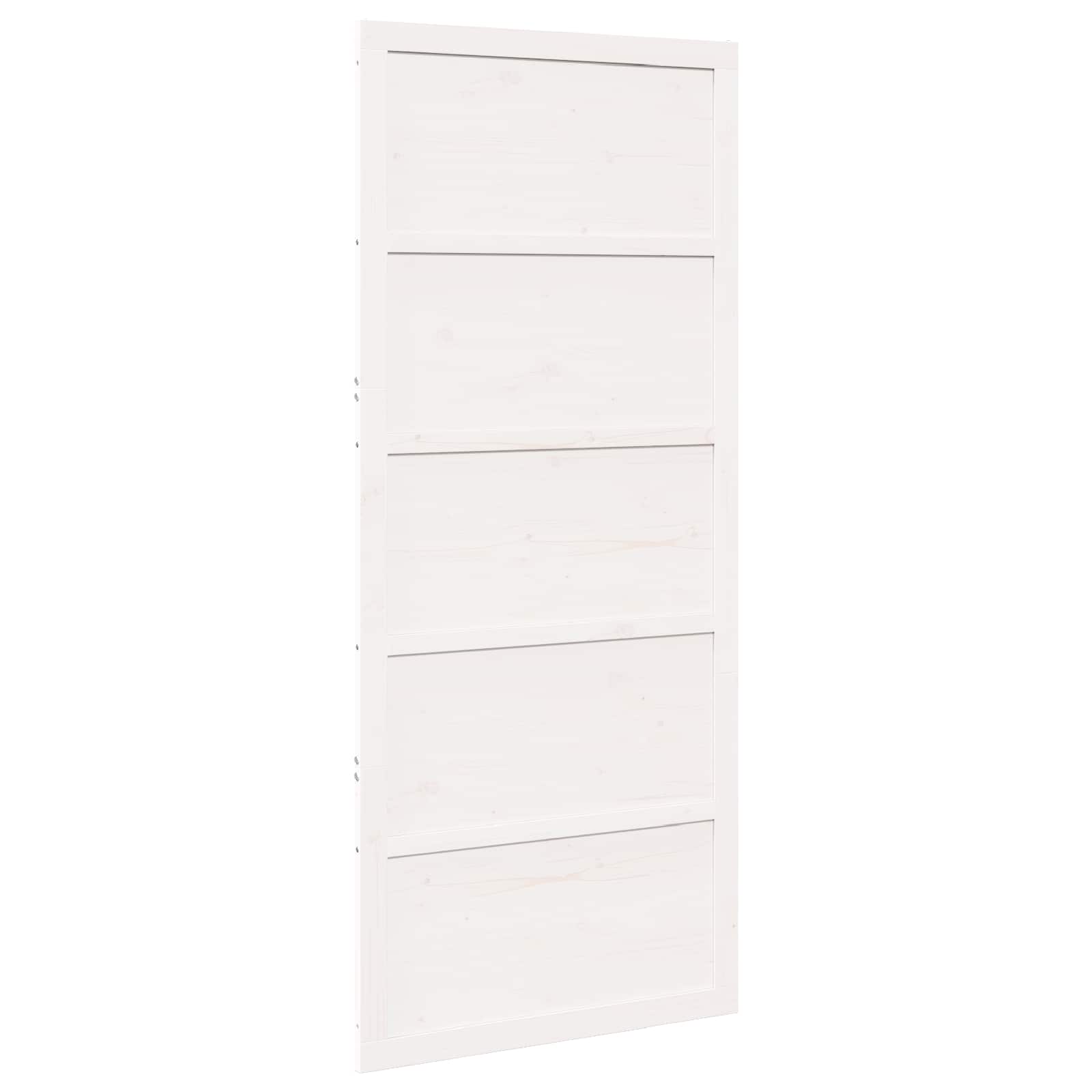 Vrata staje Bijela 90 x 2,5 x 208 cm Masivna borovina