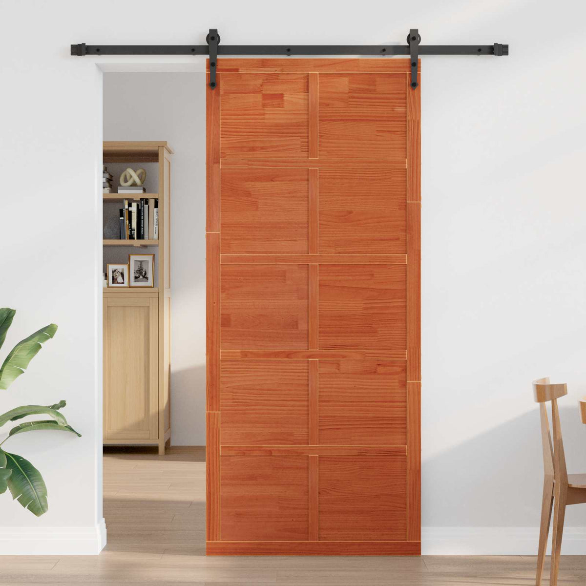 Vrata staje Voštanosmeđa 100 x 2,5 x 208 cm Masivna borovina