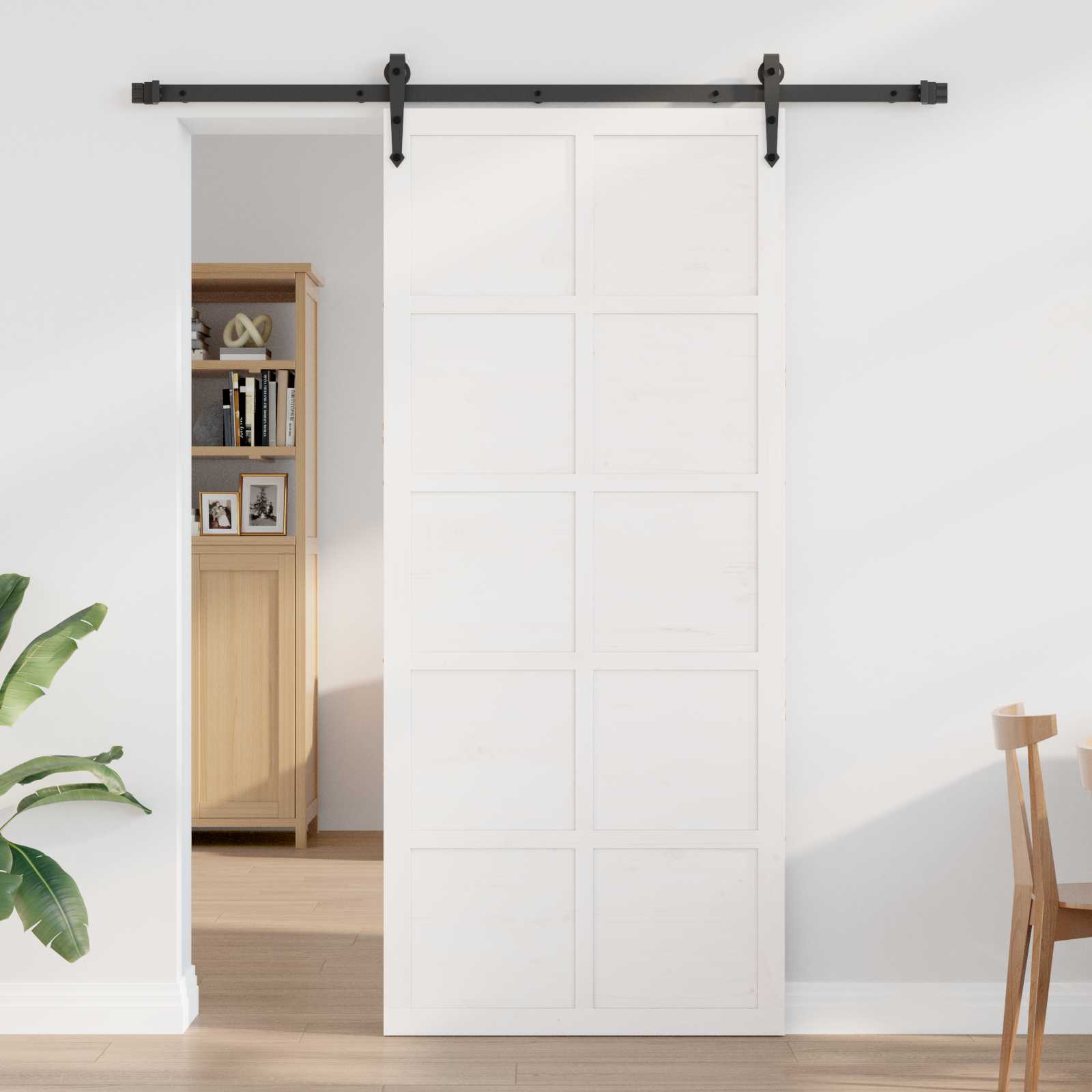 Vrata staje Bijela 90 x 2,5 x 208 cm Masivna borovina
