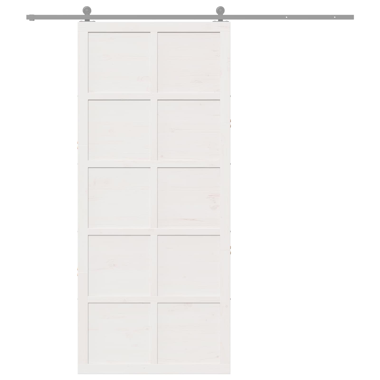 Vrata staje Bijela 90 x 2,5 x 208 cm Masivna borovina