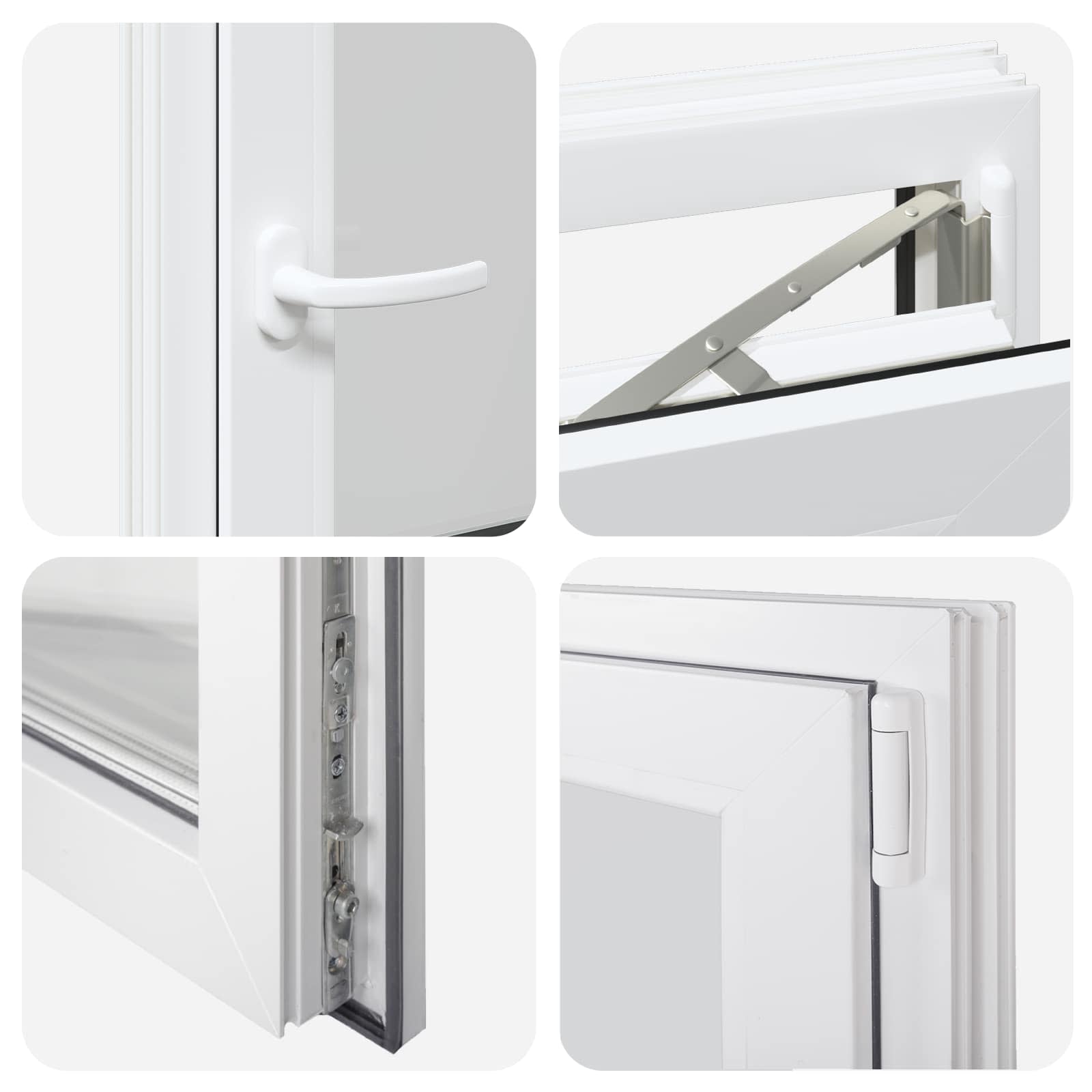 Prozor za podrum RISOR 50 x 75 cm PVC i staklo Bijela