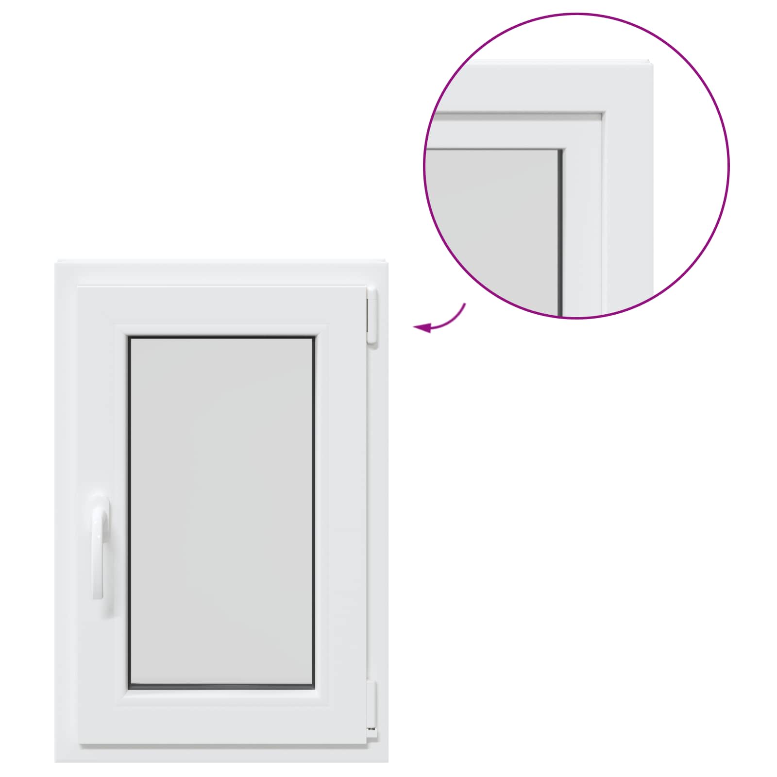 Prozor za podrum RISOR 50 x 75 cm PVC i staklo Bijela