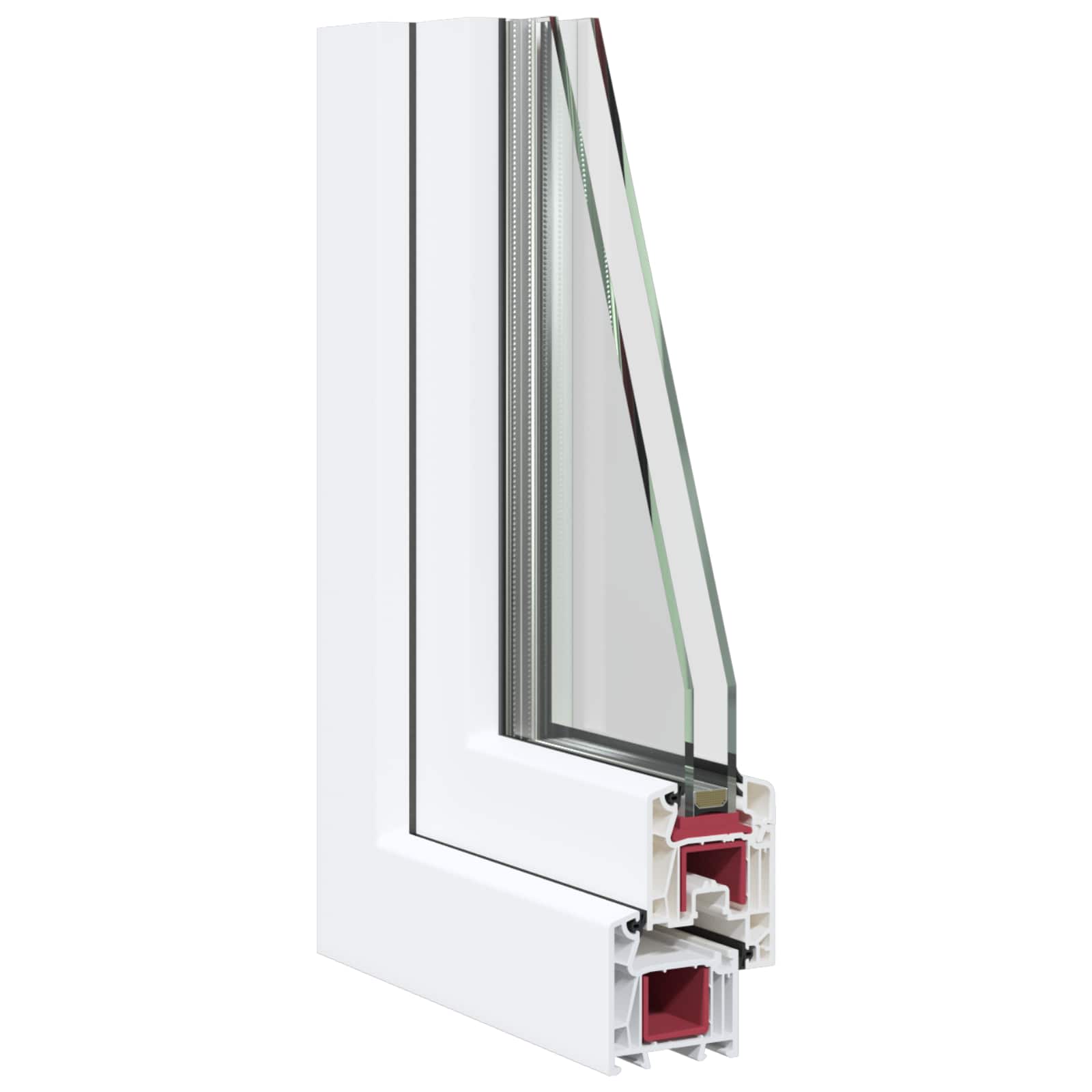 Prozor za podrum RISOR 50 x 75 cm PVC i staklo Bijela