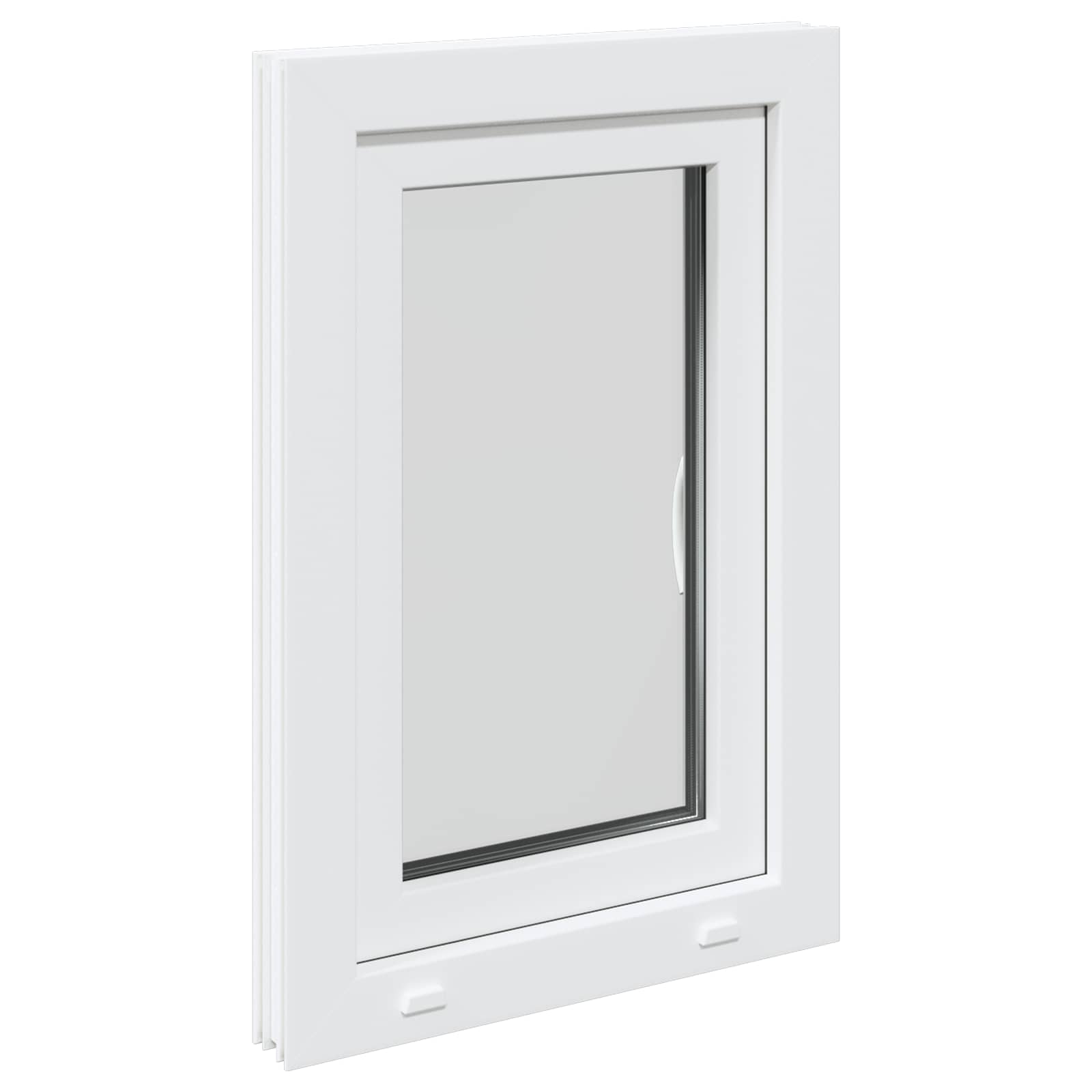 Prozor za podrum RISOR 50 x 75 cm PVC i staklo Bijela