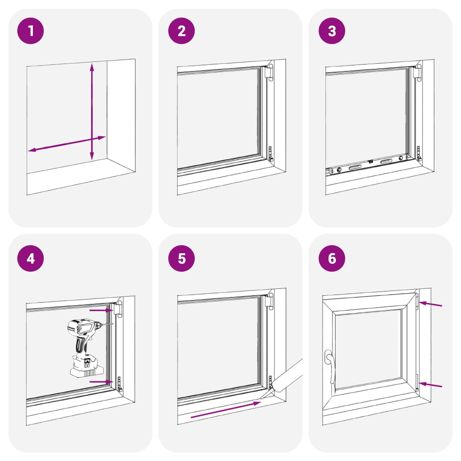 Prozor za podrum RISOR 50 x 75 cm PVC i staklo Bijela