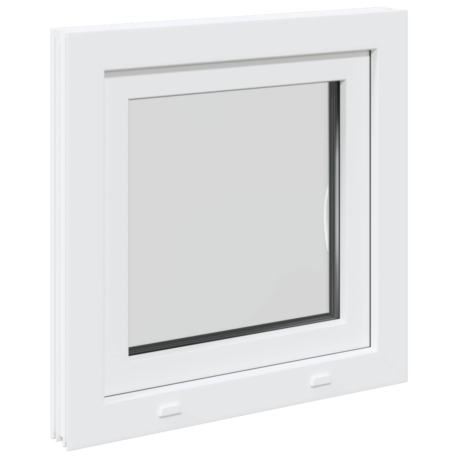 Prozor za podrum RISOR 60 x 60 cm PVC i staklo Bijela