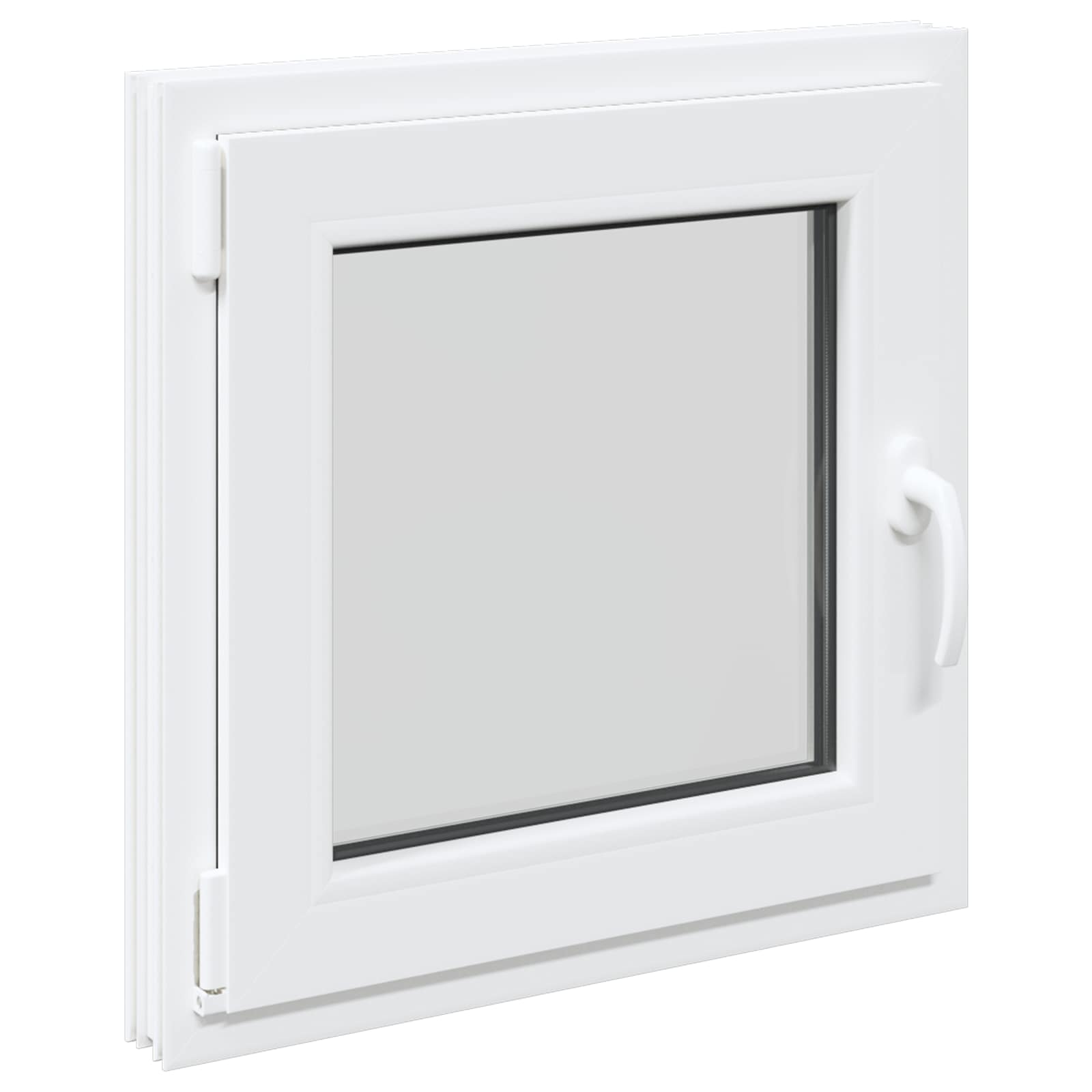 Prozor za podrum RISOR 60 x 60 cm PVC i staklo Bijela