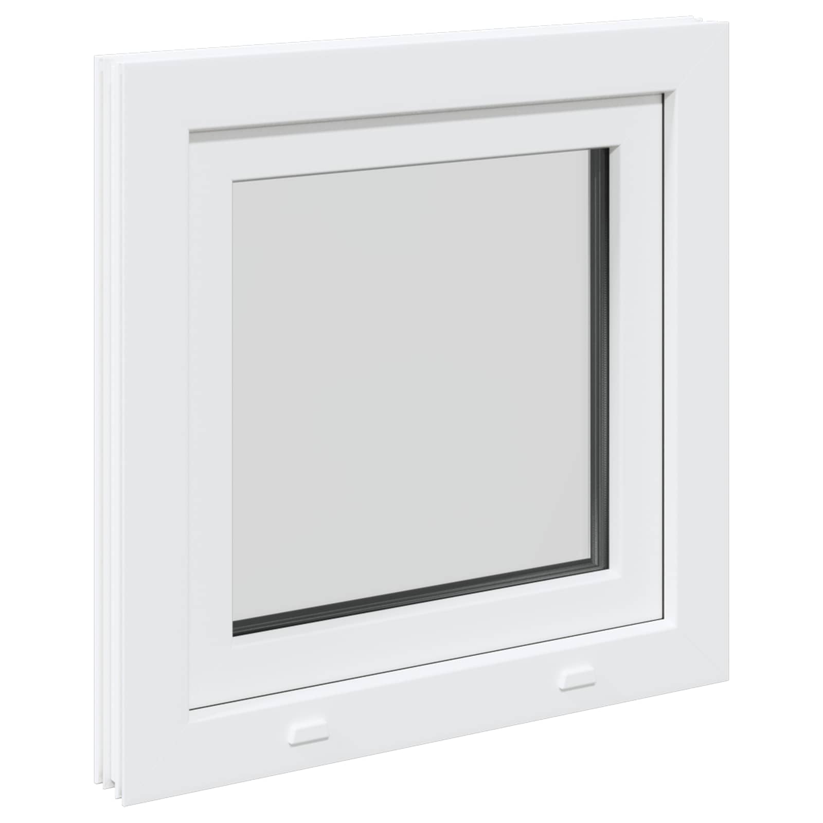 Prozor za podrum RISOR 60 x 60 cm PVC i staklo Bijela