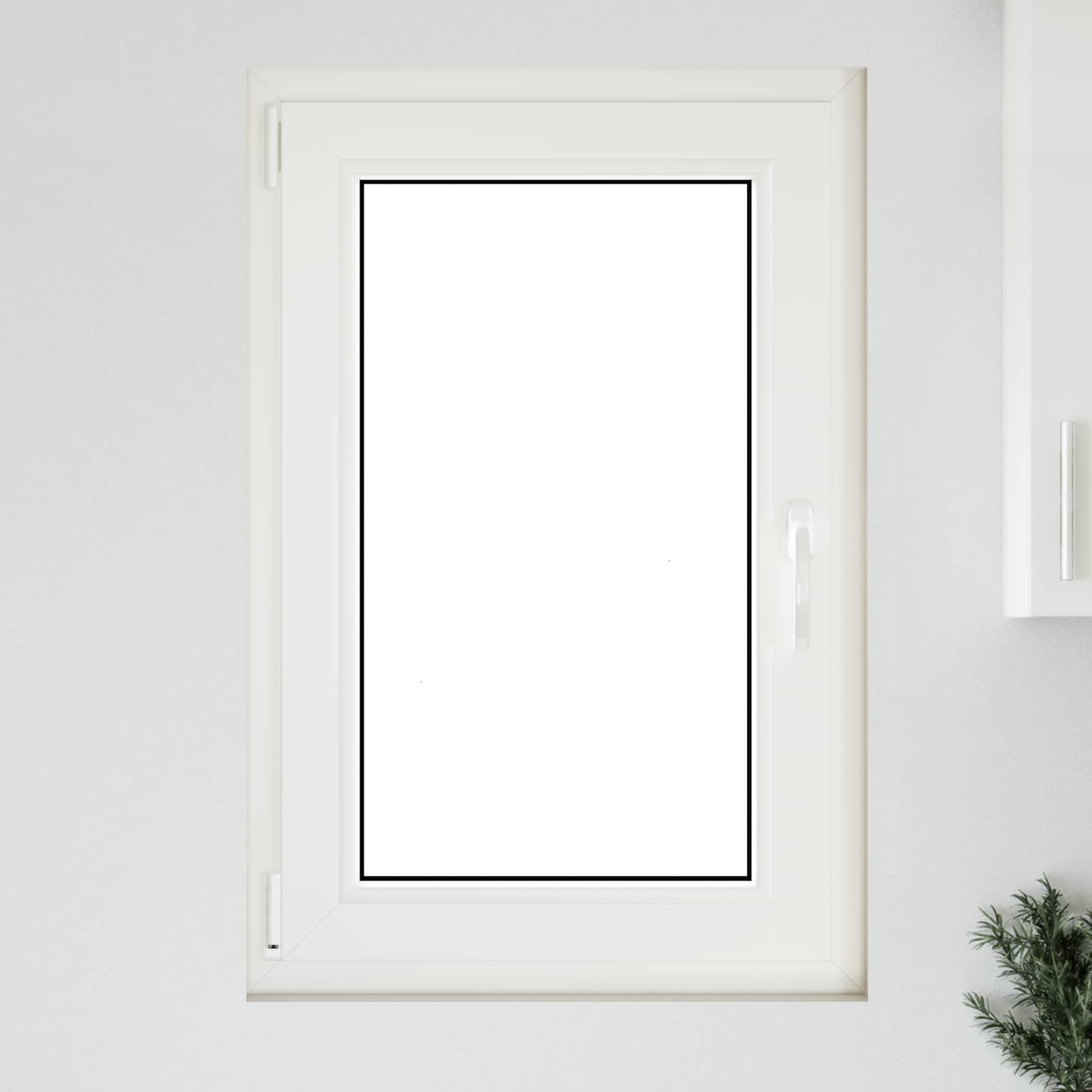 Prozor za podrum RISOR 60 x 100 cm PVC i staklo Bijela