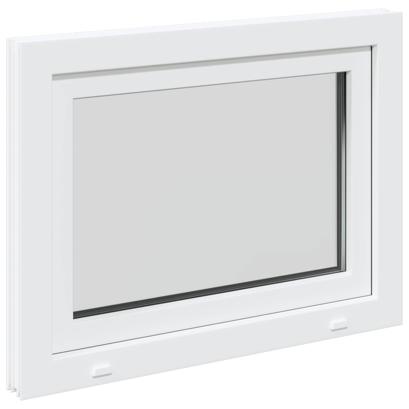 Prozor za podrum RISOR 80 x 50 cm PVC i staklo Bijela