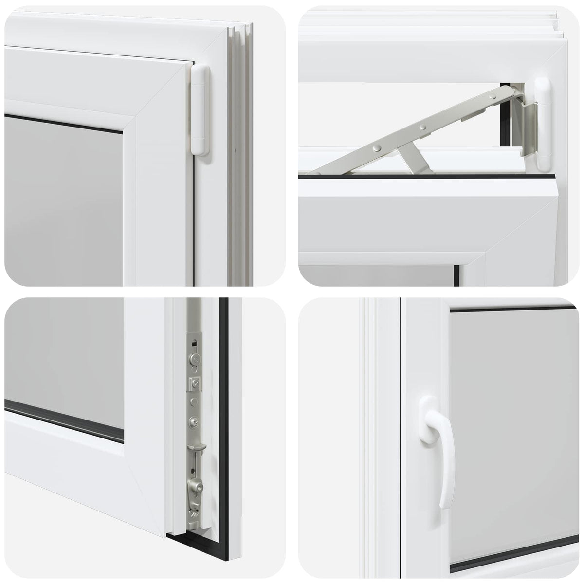 Prozor za podrum RISOR 80 x 70 cm PVC i staklo Bijela