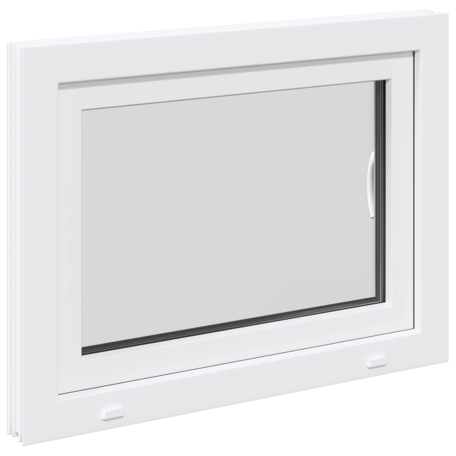 Prozor za podrum RISOR 80 x 70 cm PVC i staklo Bijela