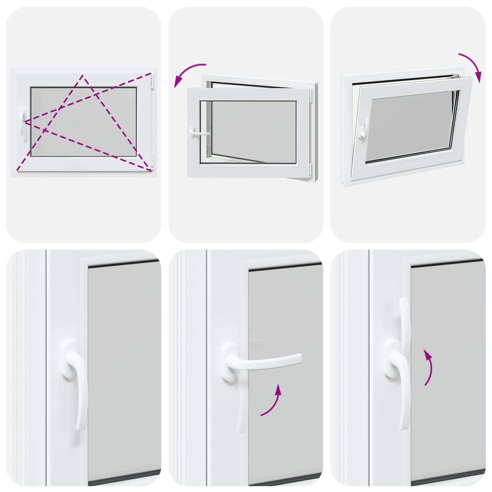 Prozor za podrum RISOR 80 x 70 cm PVC i staklo Bijela