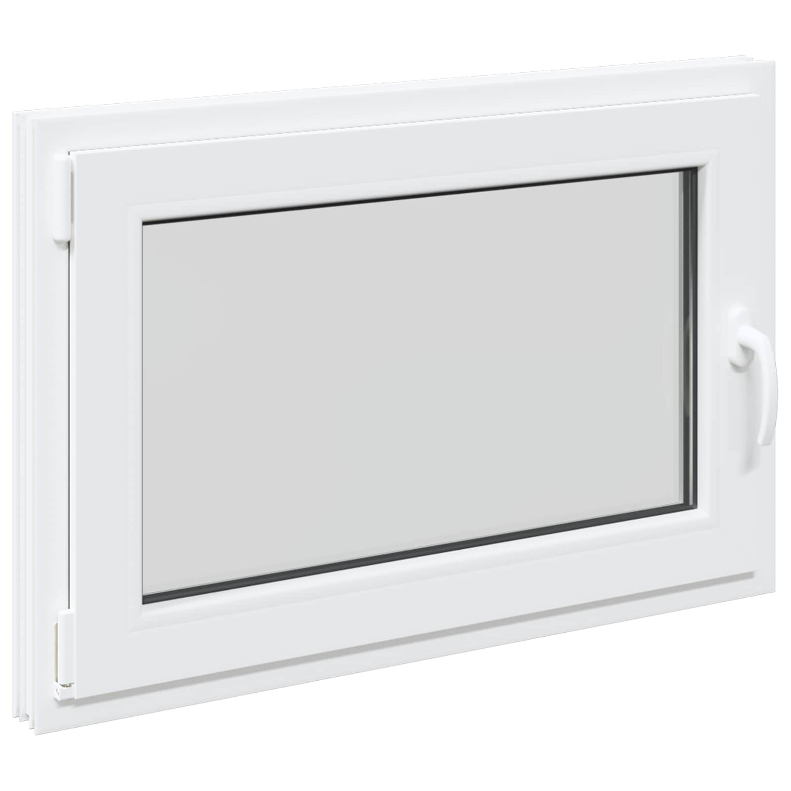 Prozor za podrum RISOR 90 x 50 cm PVC i staklo Bijela