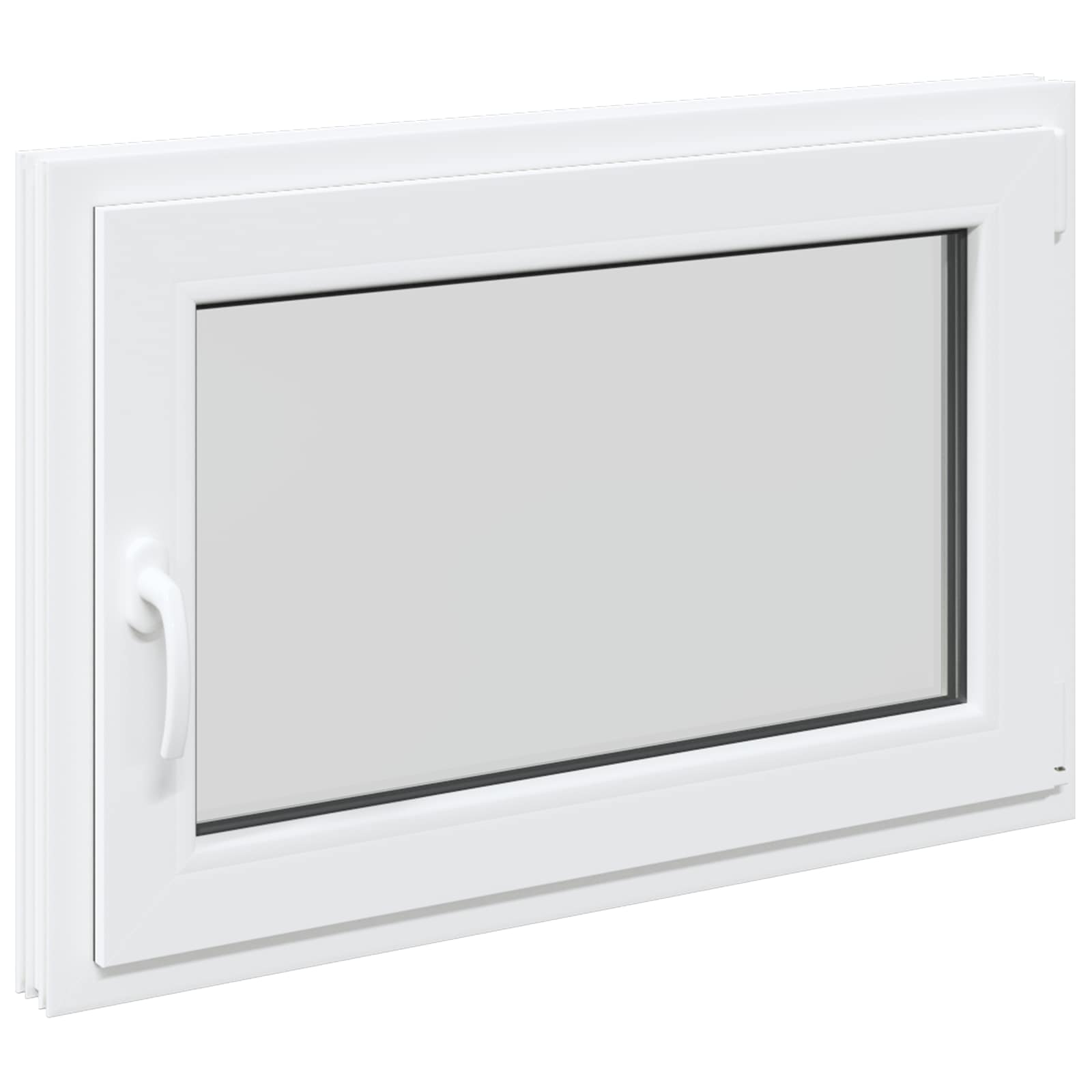 Prozor za podrum RISOR 90 x 60 cm PVC i staklo Bijela