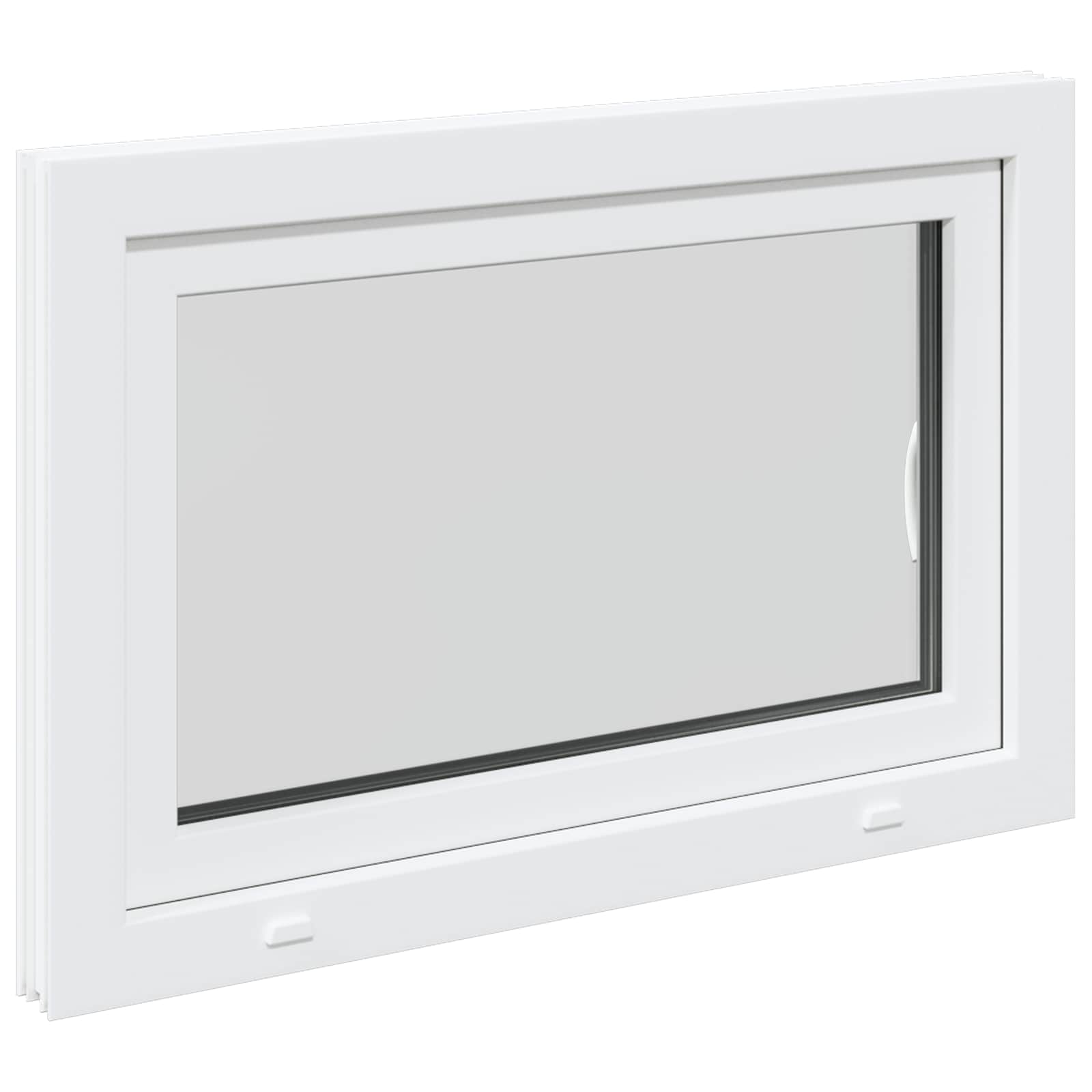 Prozor za podrum RISOR 90 x 60 cm PVC i staklo Bijela