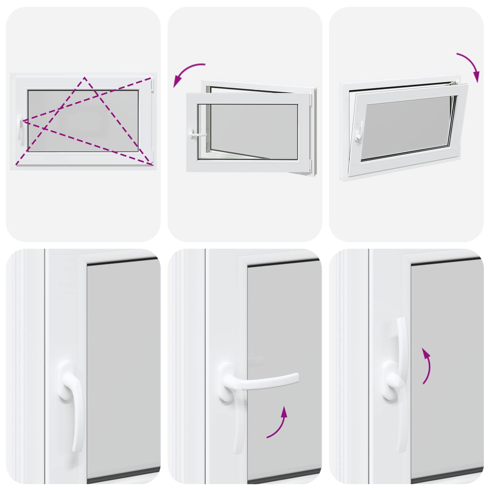 Prozor za podrum RISOR 90 x 60 cm PVC i staklo Bijela
