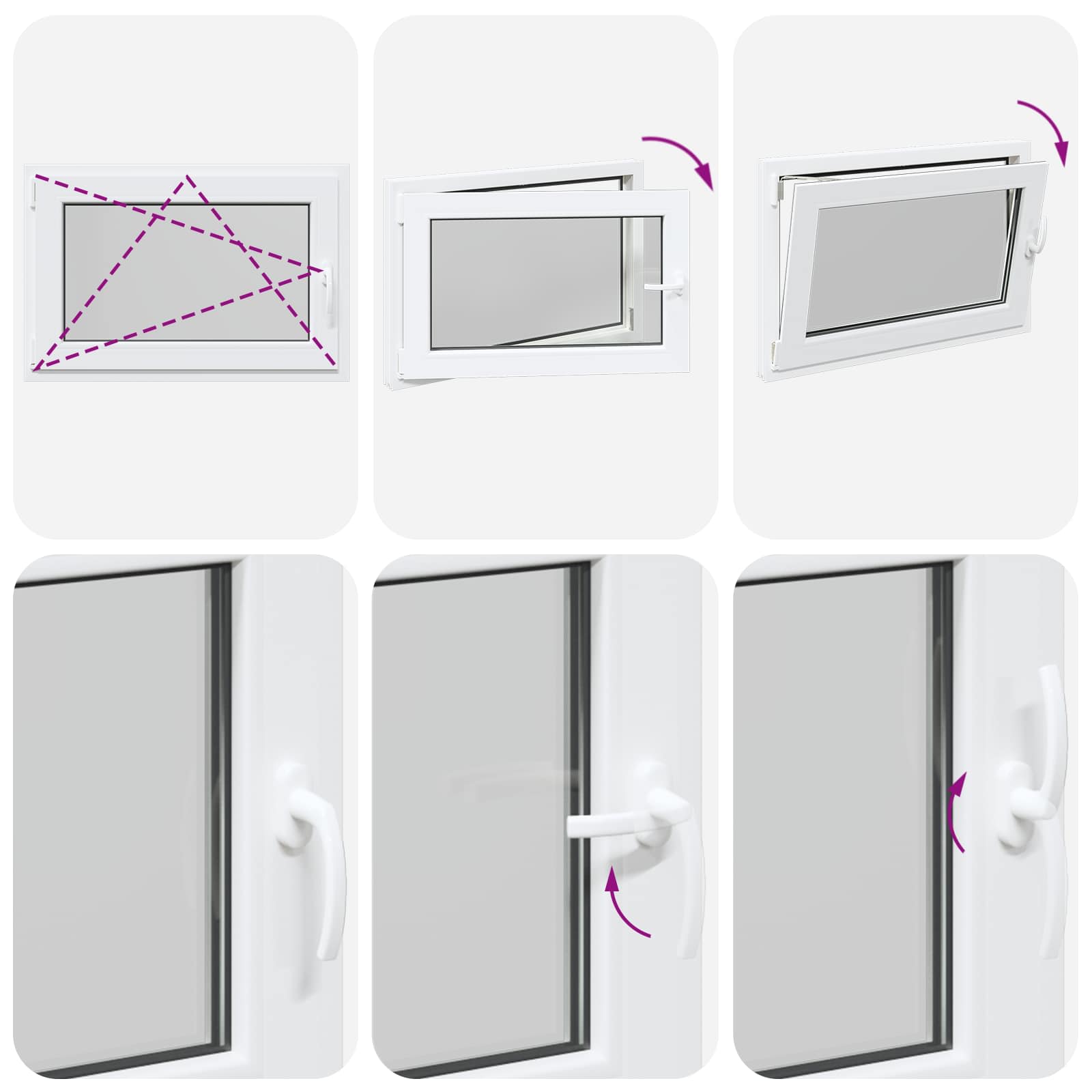 Prozor za podrum RISOR 90 x 60 cm PVC i staklo Bijela