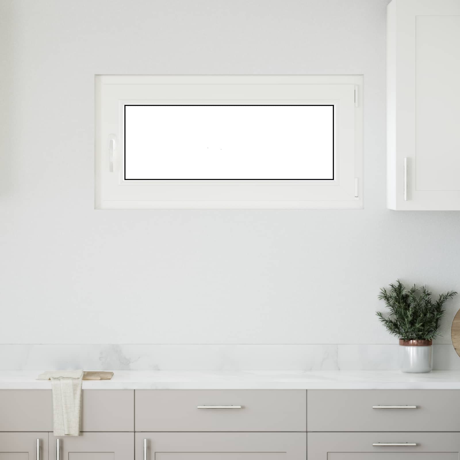 Prozor za podrum RISOR 100 x 50 cm PVC i staklo Bijela