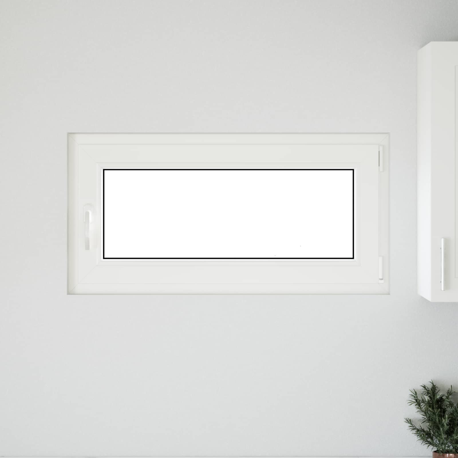 Prozor za podrum RISOR 100 x 50 cm PVC i staklo Bijela