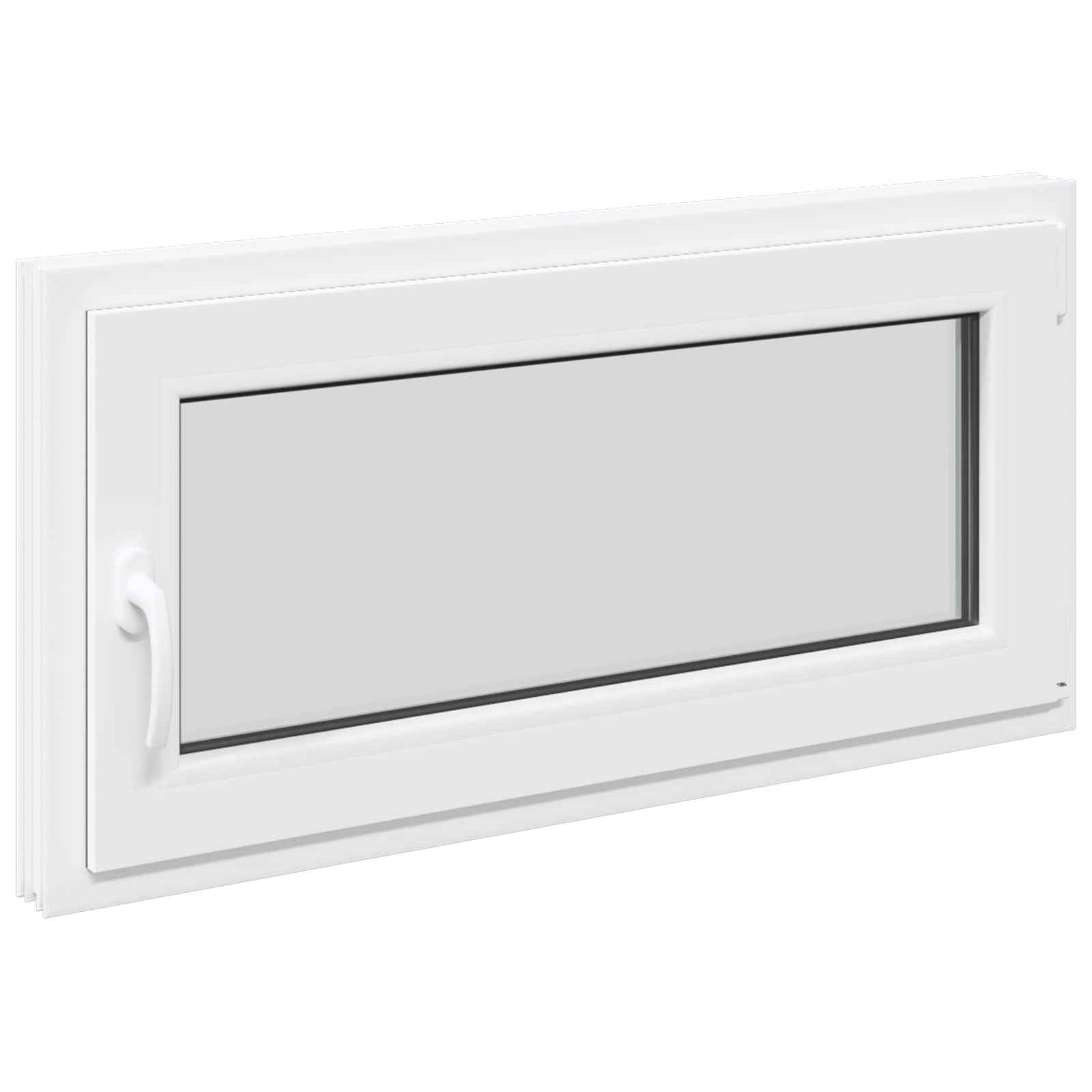 Prozor za podrum RISOR 100 x 50 cm PVC i staklo Bijela