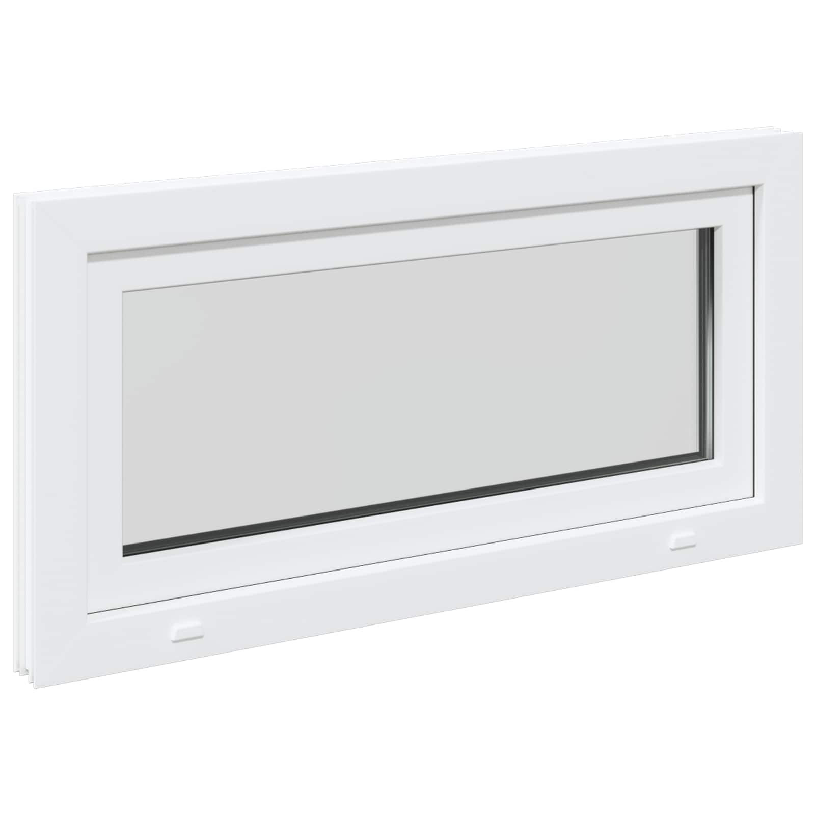 Prozor za podrum RISOR 100 x 50 cm PVC i staklo Bijela