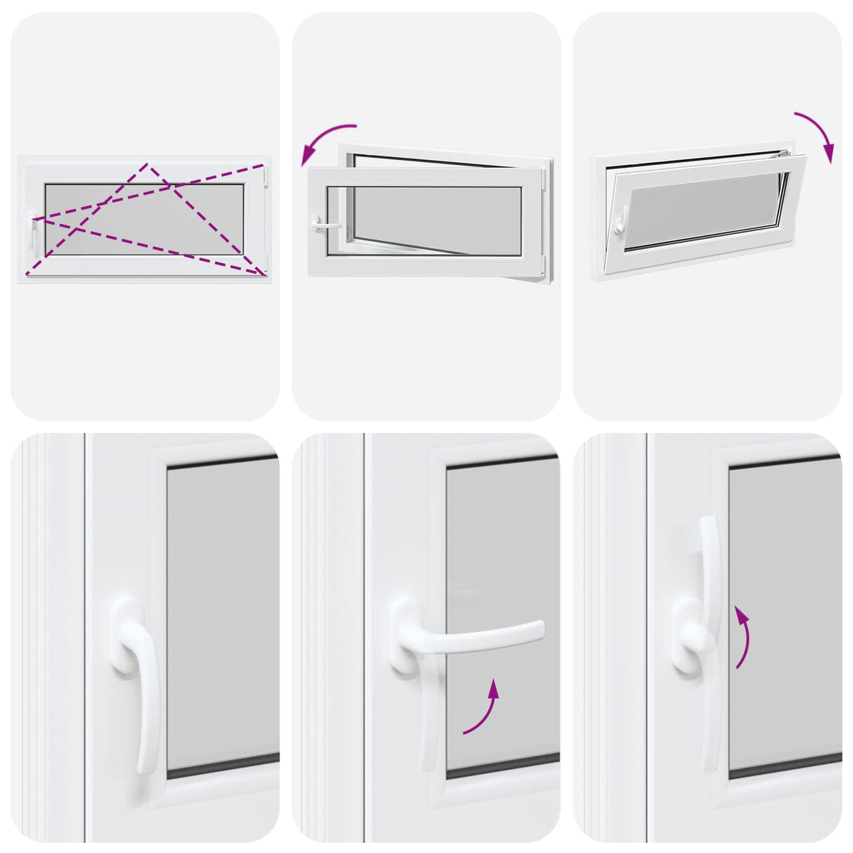 Prozor za podrum RISOR 100 x 50 cm PVC i staklo Bijela