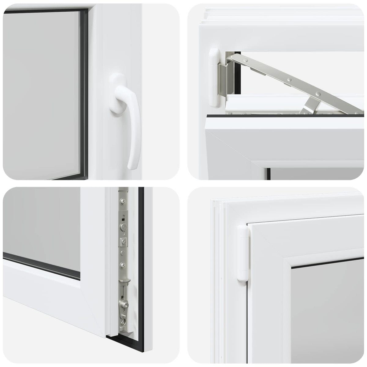 Prozor za podrum RISOR 100 x 50 cm PVC i staklo Bijela