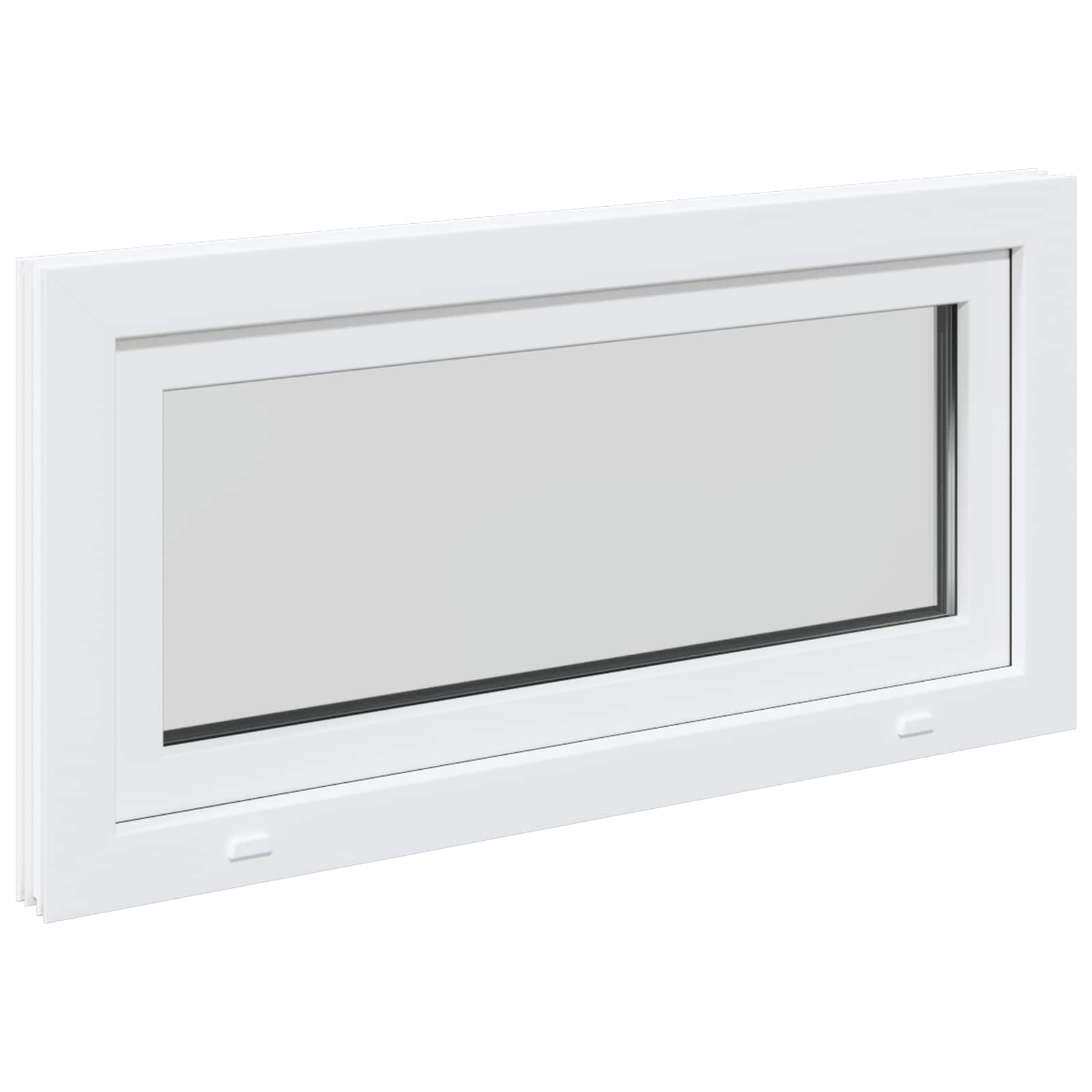 Prozor za podrum RISOR 100 x 50 cm PVC i staklo Bijela