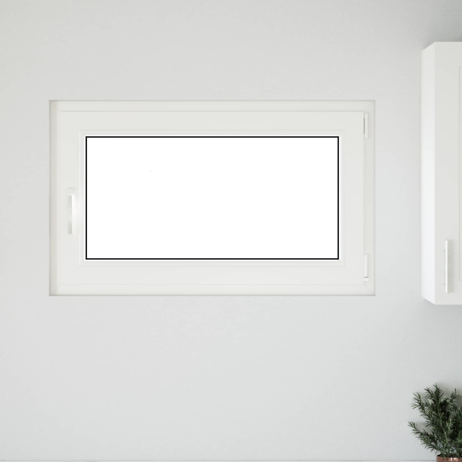 Prozor za podrum RISOR 100 x 60 cm PVC i staklo Bijela