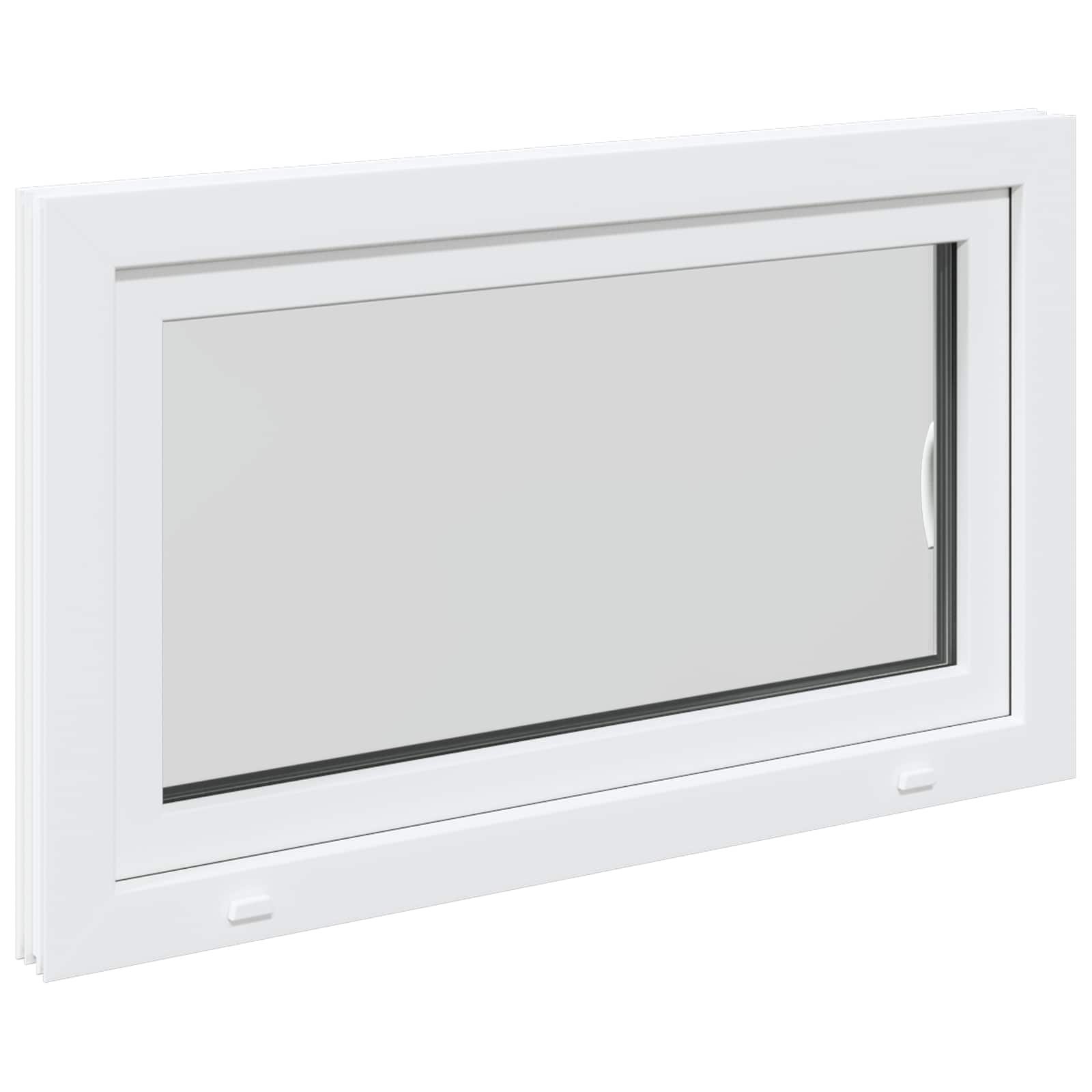 Prozor za podrum RISOR 100 x 60 cm PVC i staklo Bijela
