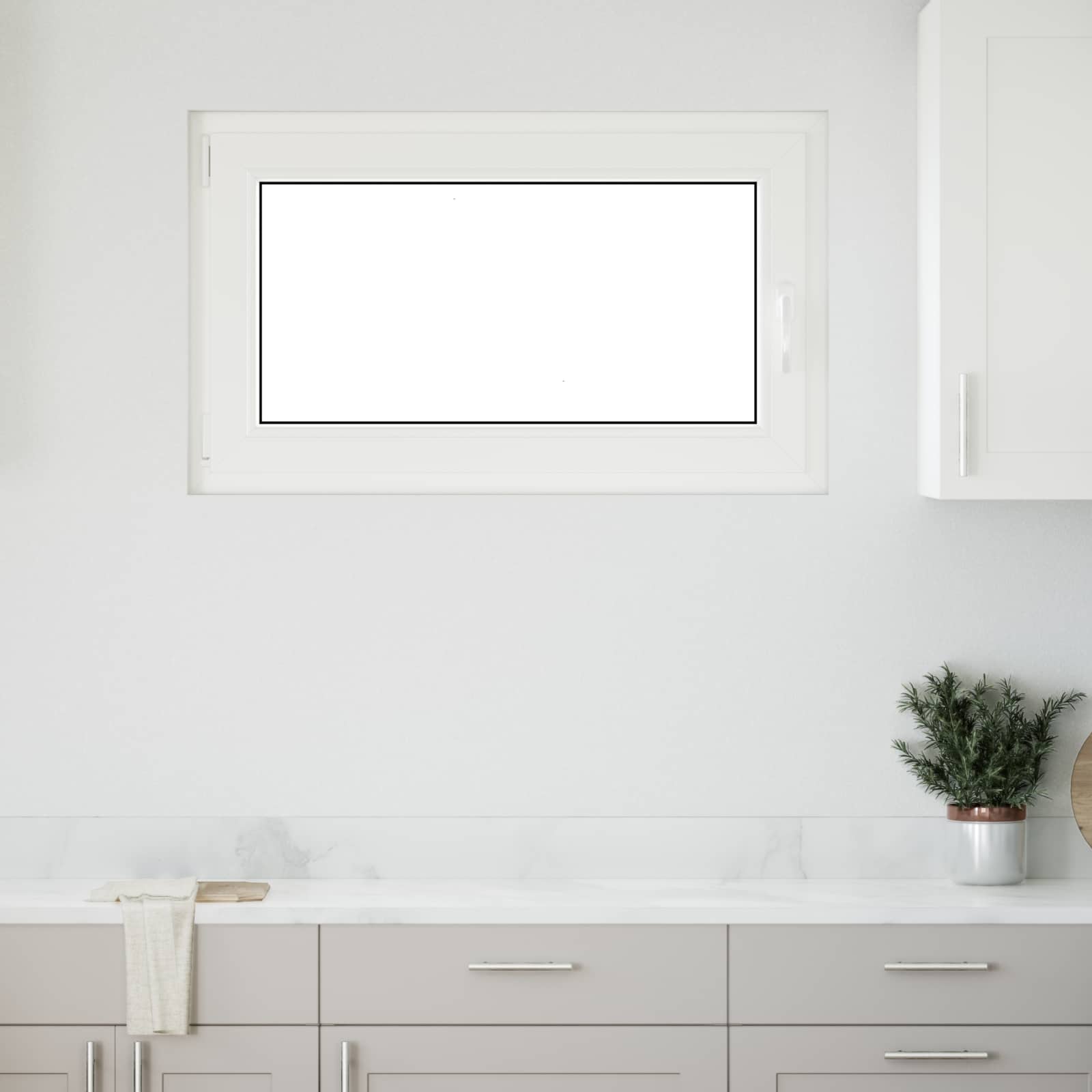 Prozor za podrum RISOR 100 x 60 cm PVC i staklo Bijela