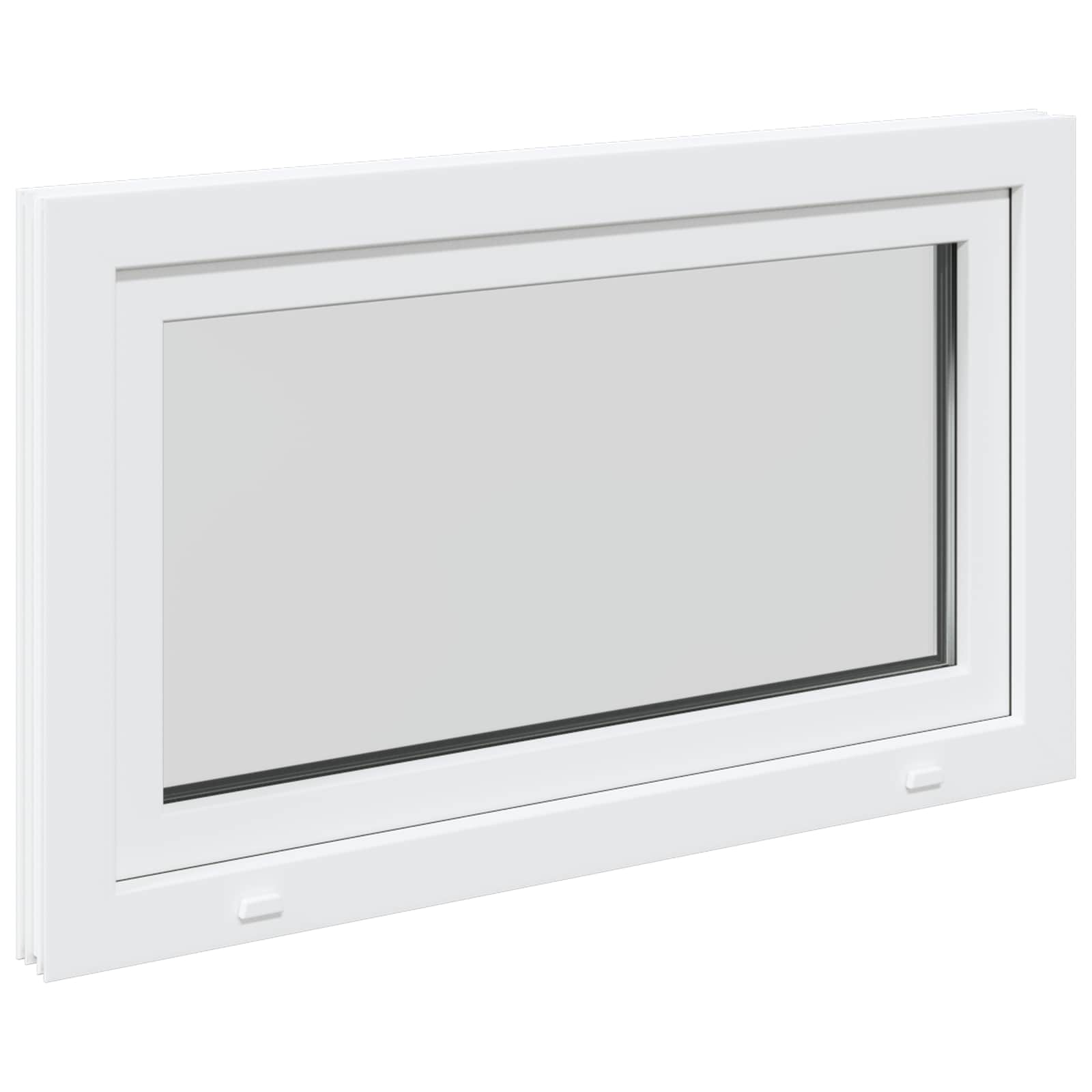 Prozor za podrum RISOR 100 x 60 cm PVC i staklo Bijela