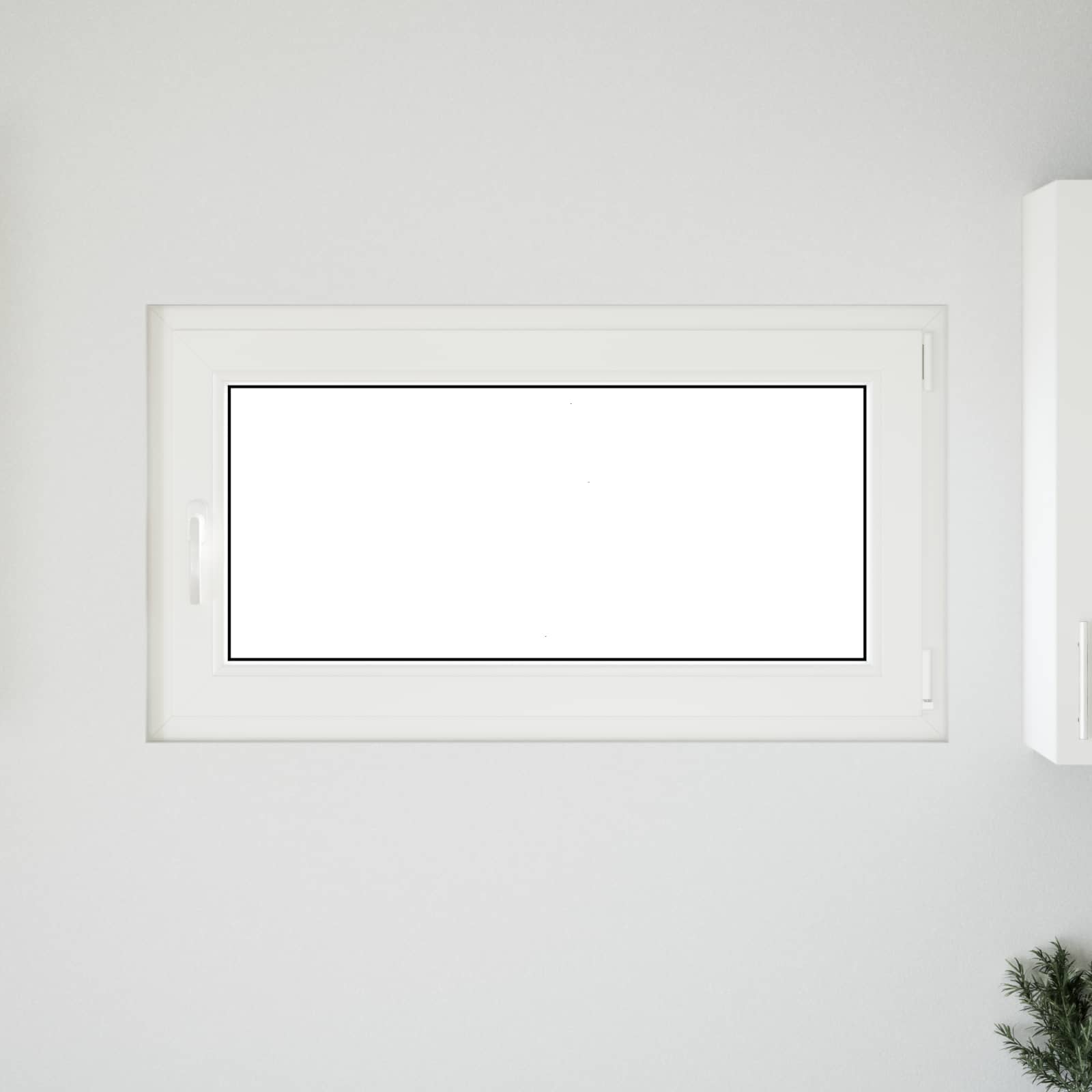 Prozor za podrum RISOR 110 x 50 cm PVC i staklo Bijela