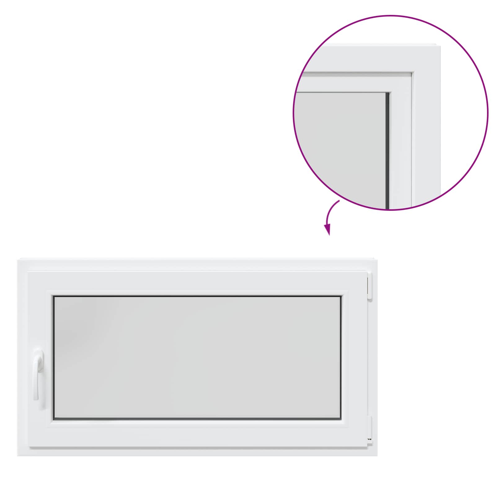 Prozor za podrum RISOR 110 x 60 cm PVC i staklo Bijela