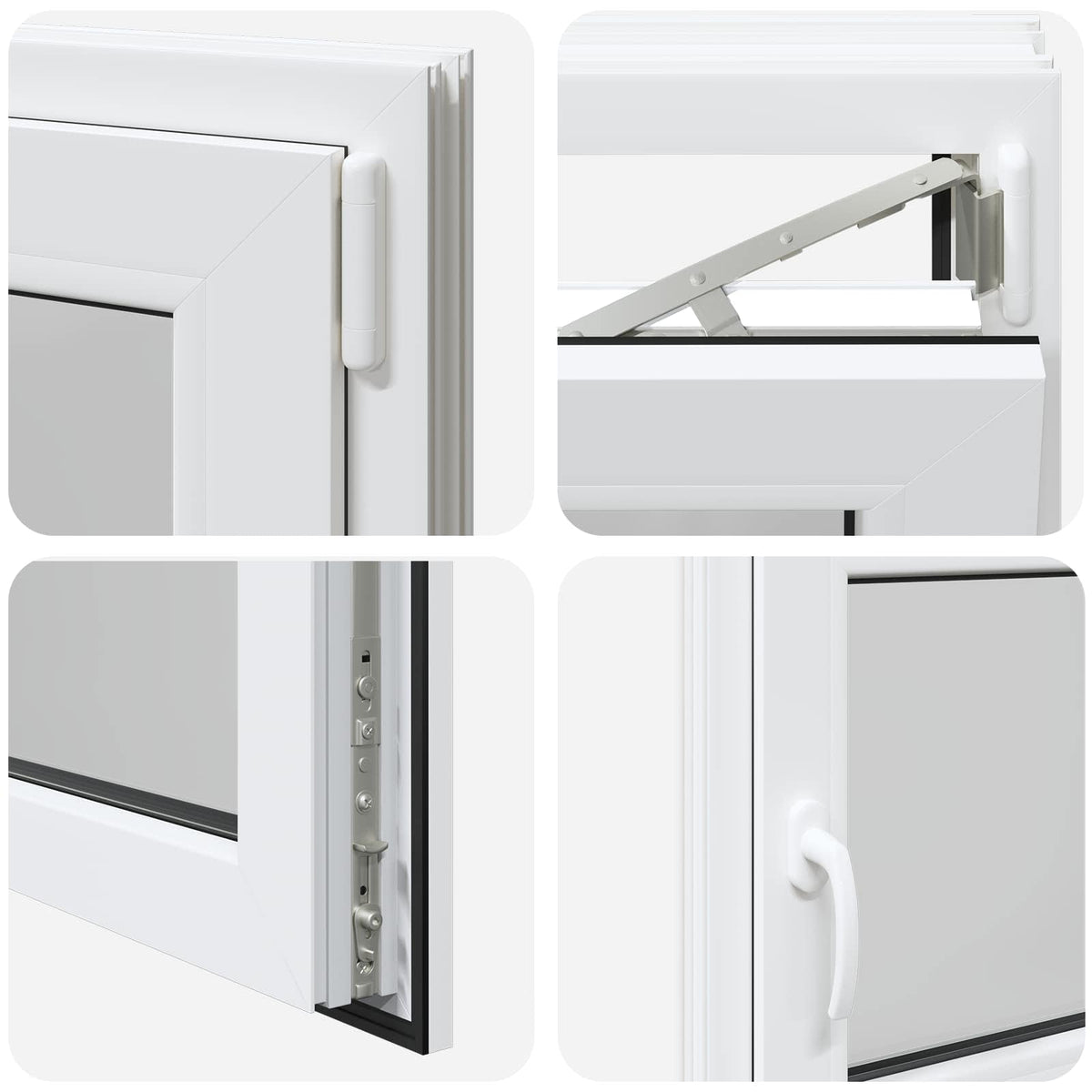 Prozor za podrum RISOR 120 x 60 cm PVC i staklo Bijela