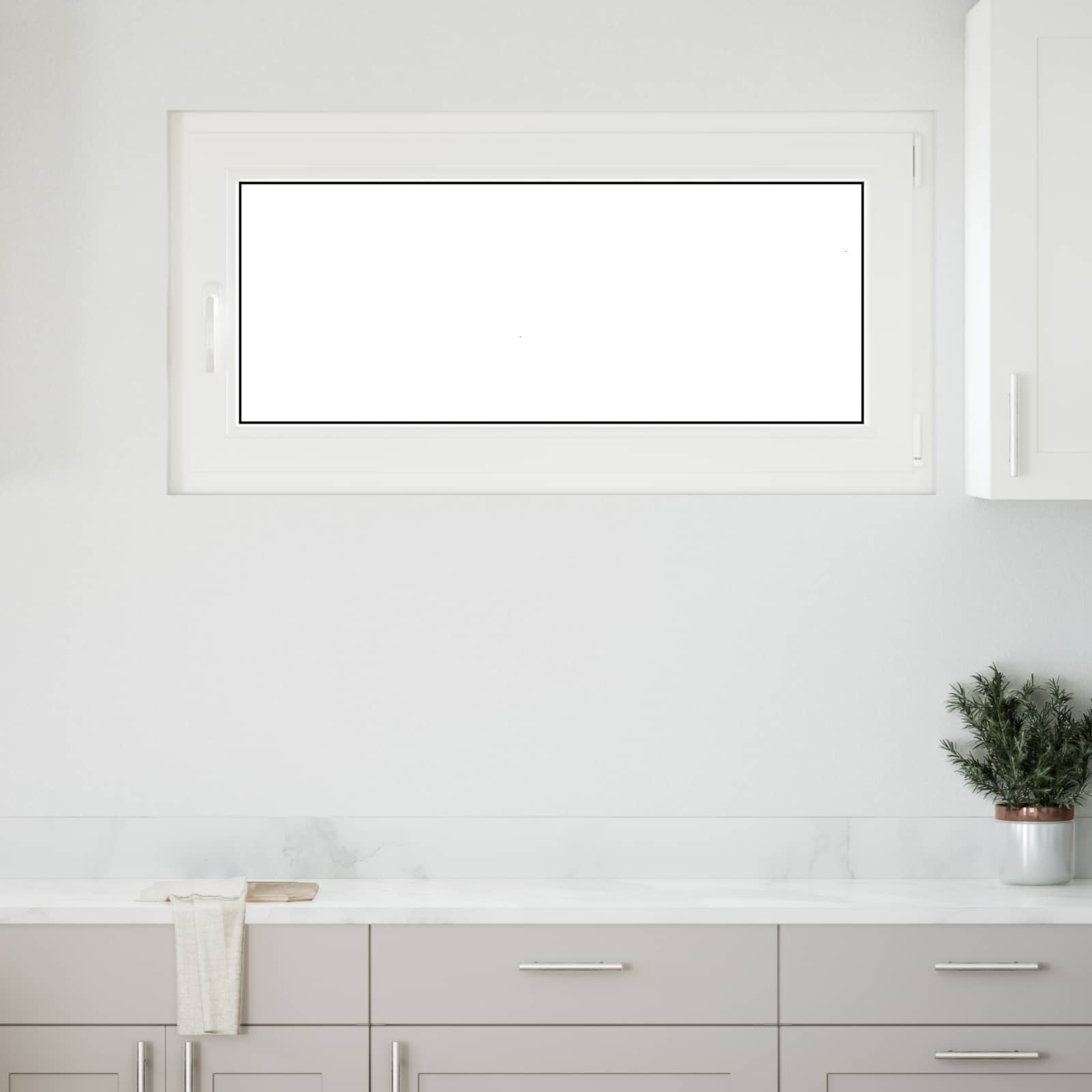 Prozor za podrum RISOR 120 x 60 cm PVC i staklo Bijela