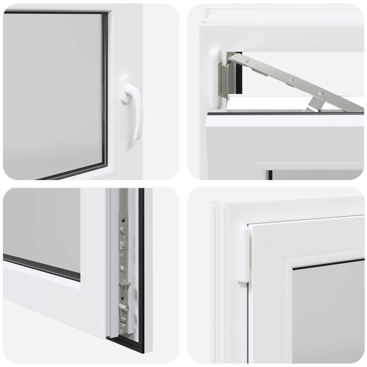 Prozor za podrum RISOR 120 x 60 cm PVC i staklo Bijela