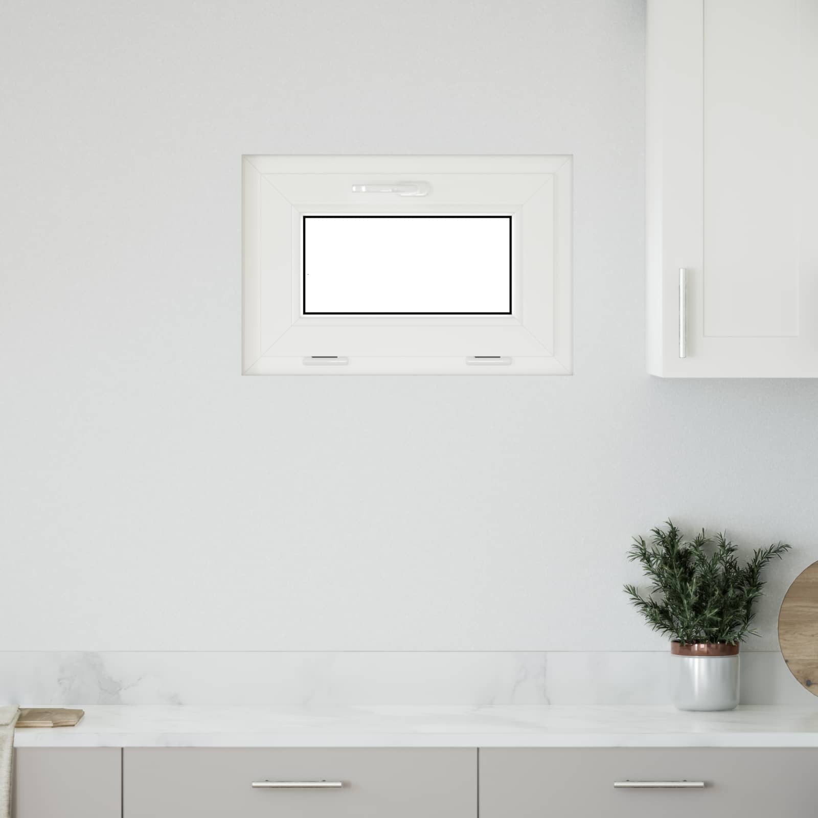 Prozor za podrum RISOR 60 x 40 cm PVC i staklo Bijela