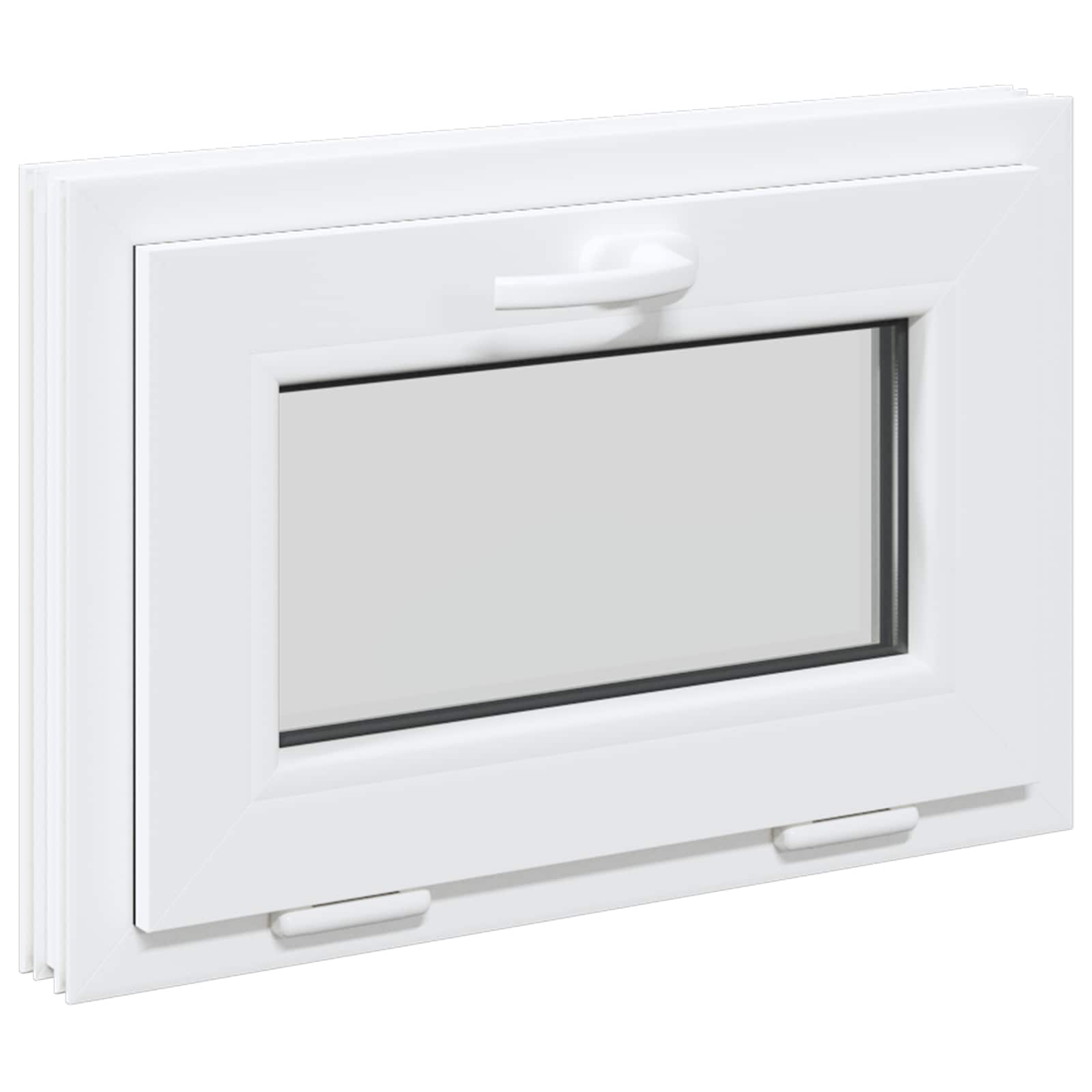 Prozor za podrum RISOR 60 x 40 cm PVC i staklo Bijela