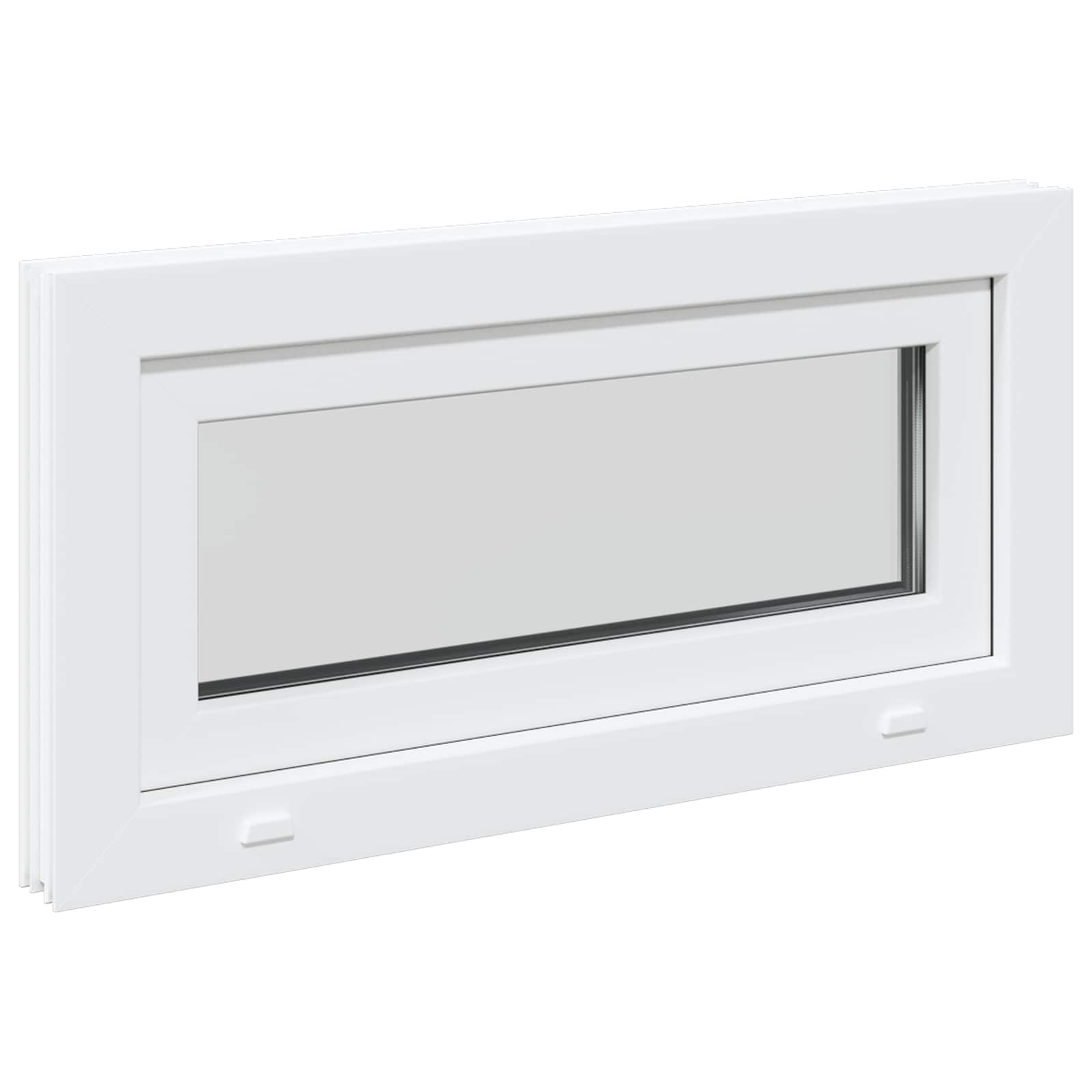 Prozor za podrum RISOR 80 x 40 cm PVC i staklo Bijela