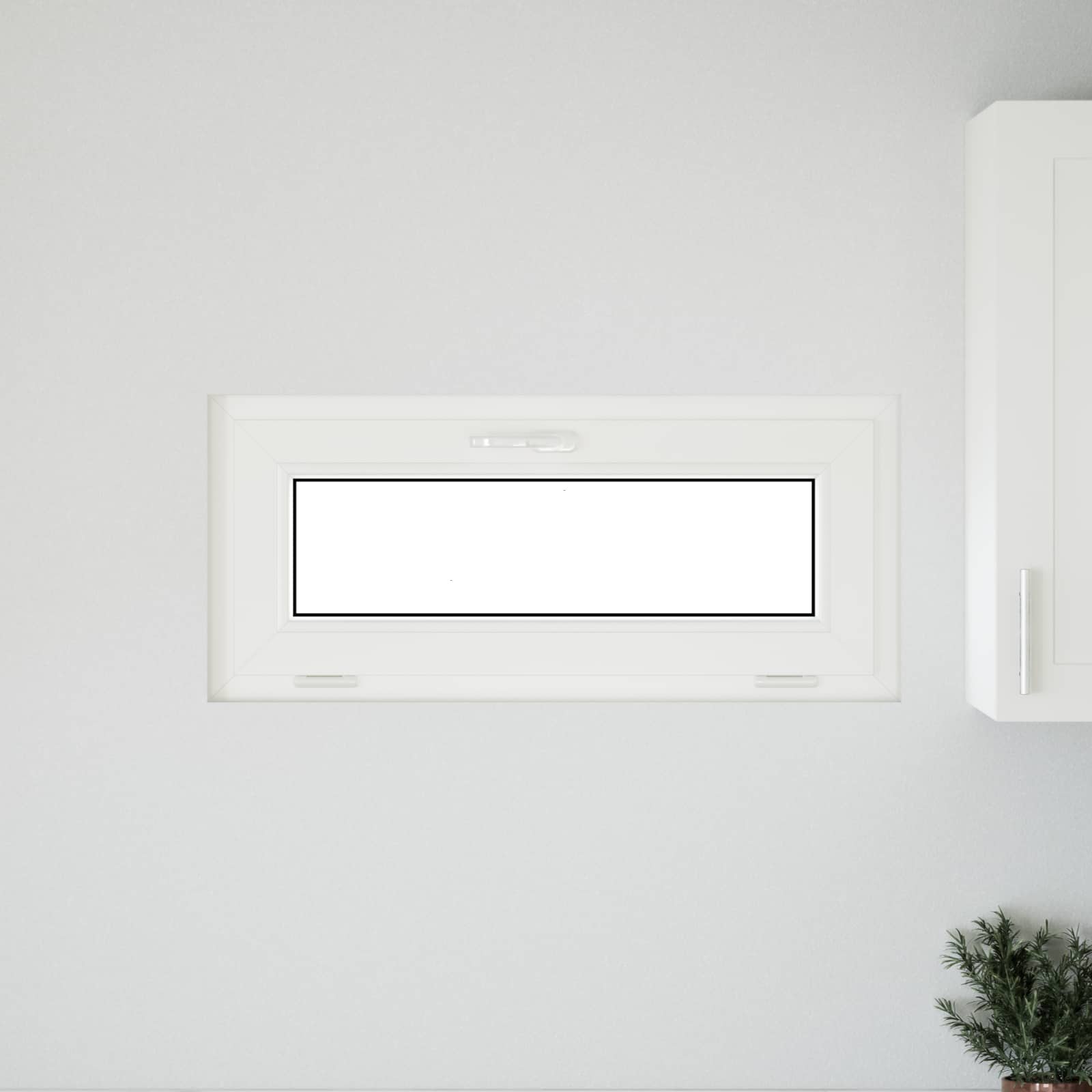 Prozor za podrum RISOR 90 x 40 cm PVC i staklo Bijela