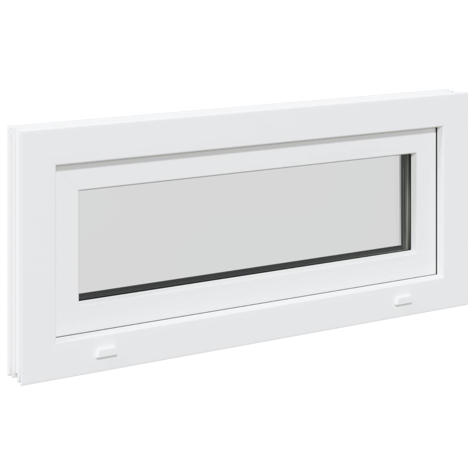 Prozor za podrum RISOR 90 x 40 cm PVC i staklo Bijela