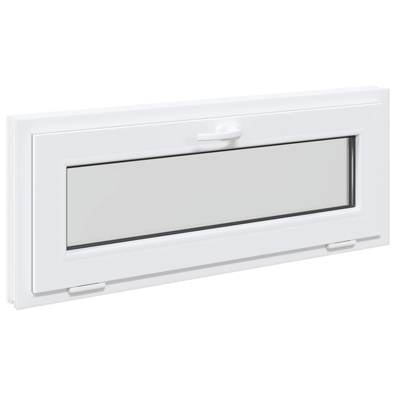Prozor za podrum RISOR 110 x 40 cm PVC i staklo Bijela