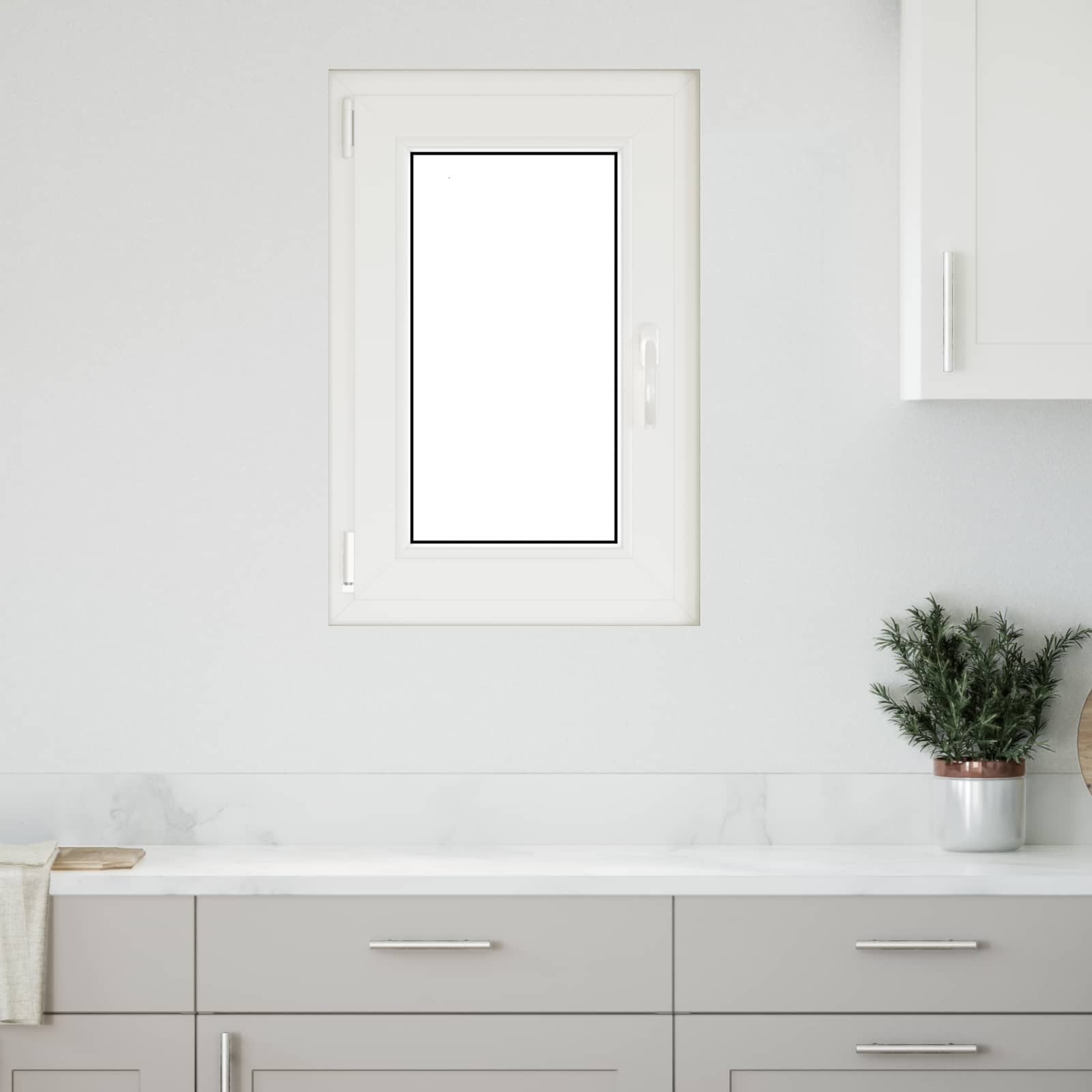 Prozor za podrum RISOR 50 x 75 cm PVC i staklo Bijela