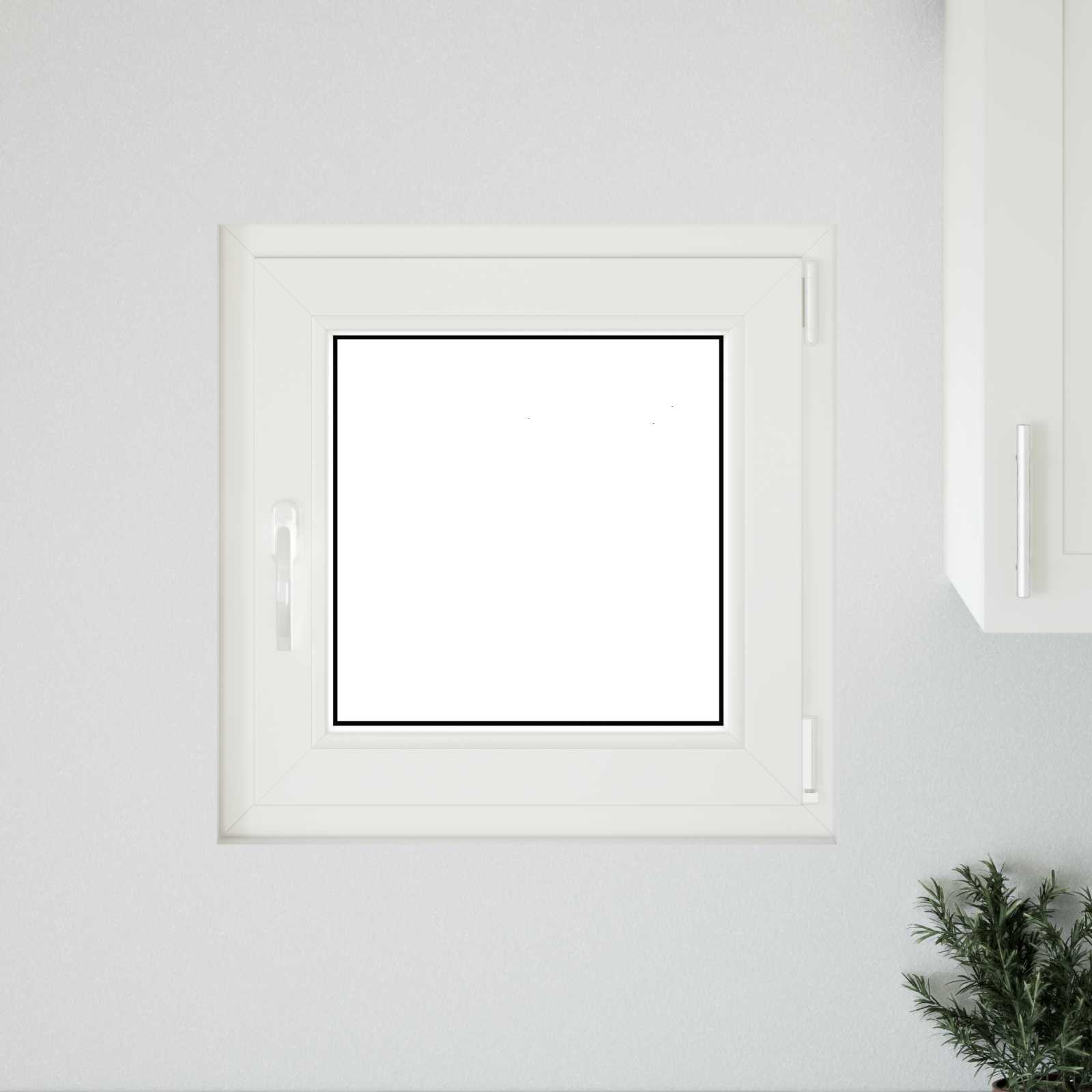 Prozor za podrum RISOR 60 x 60 cm PVC i staklo Bijela