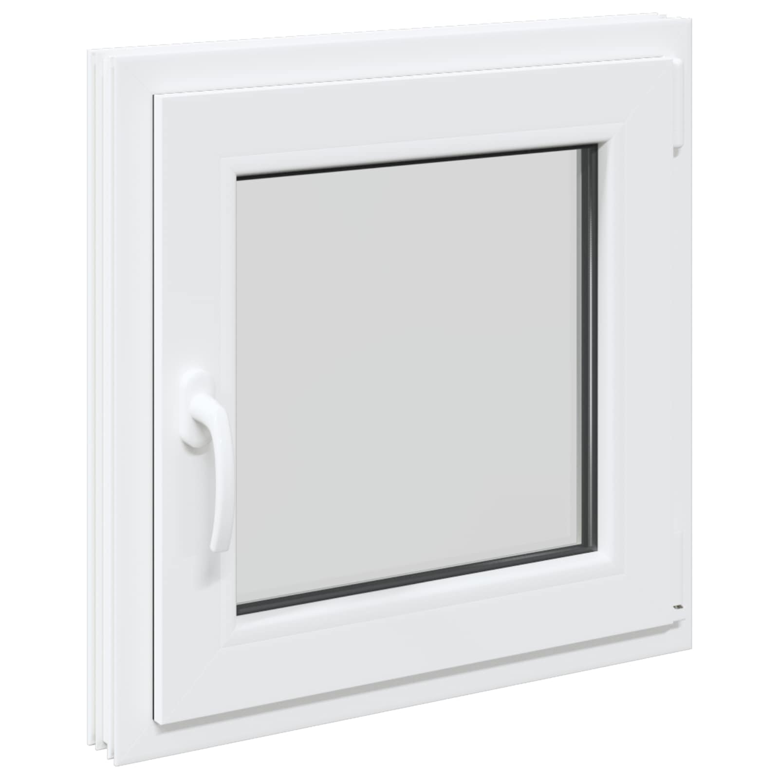 Prozor za podrum RISOR 60 x 60 cm PVC i staklo Bijela